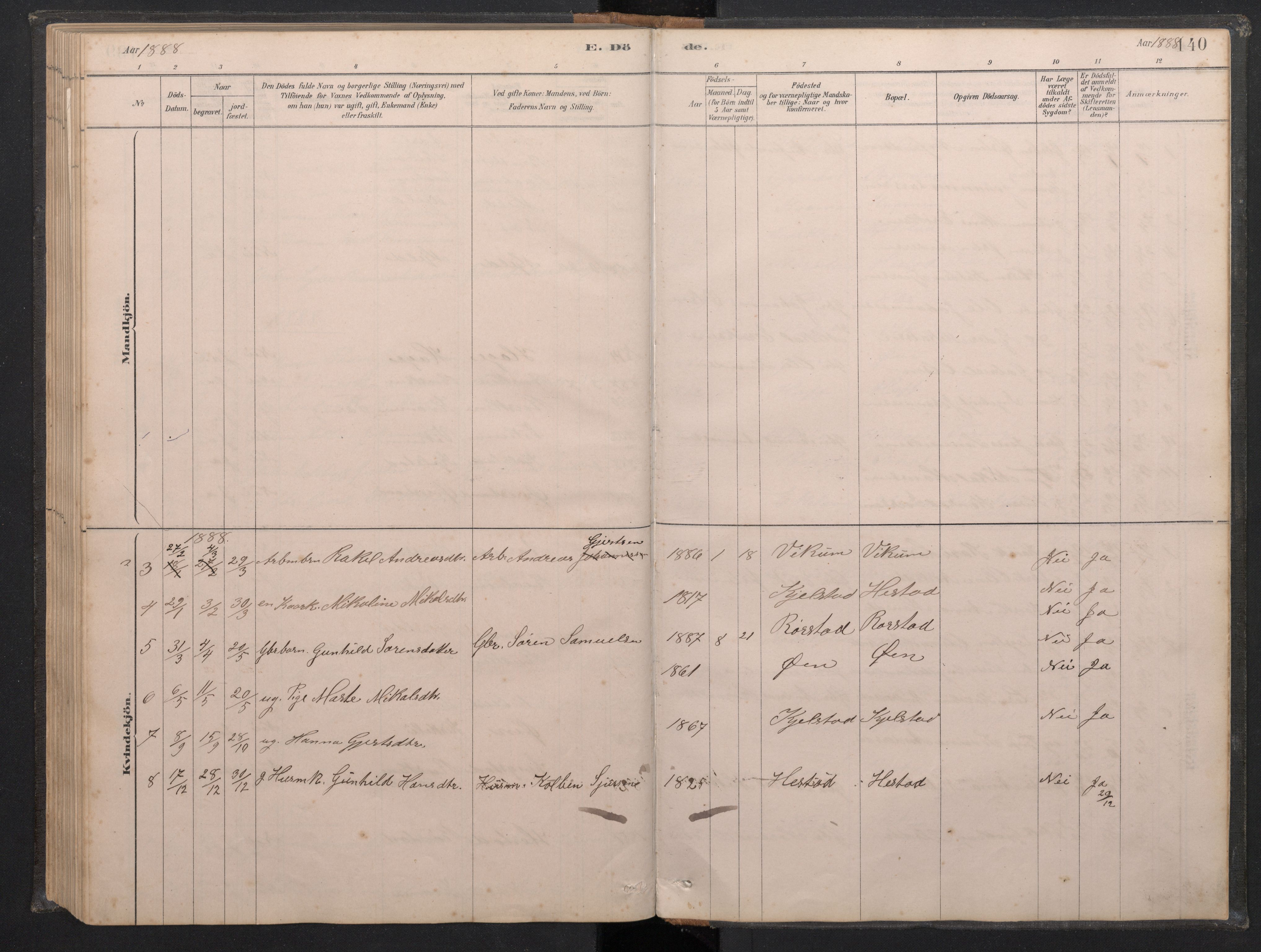 Gaular sokneprestembete, SAB/A-80001/H/Hab: Parish register (copy) no. C 3, 1878-1897, p. 139b-140a
