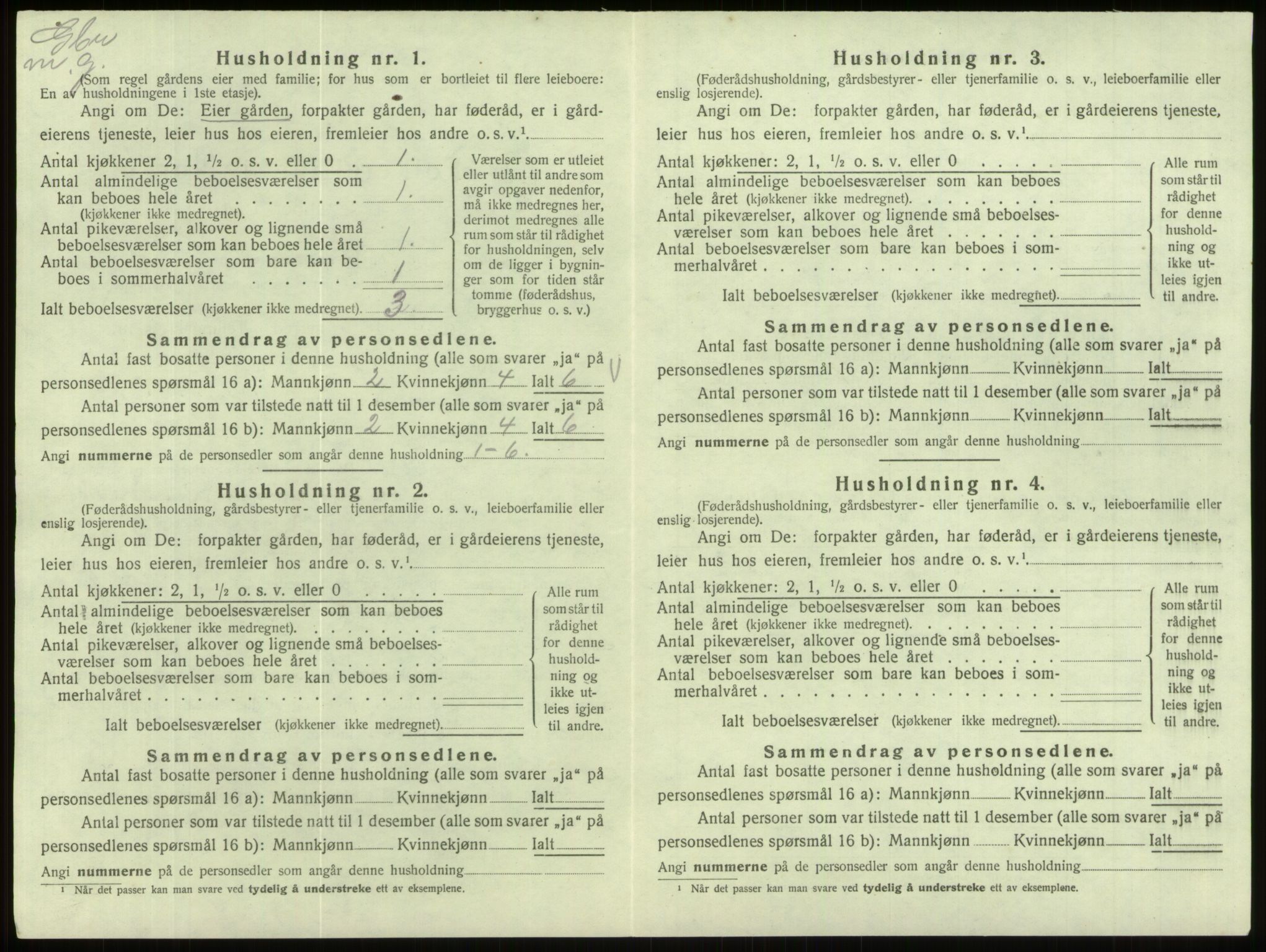 SAB, 1920 census for Eid, 1920, p. 664