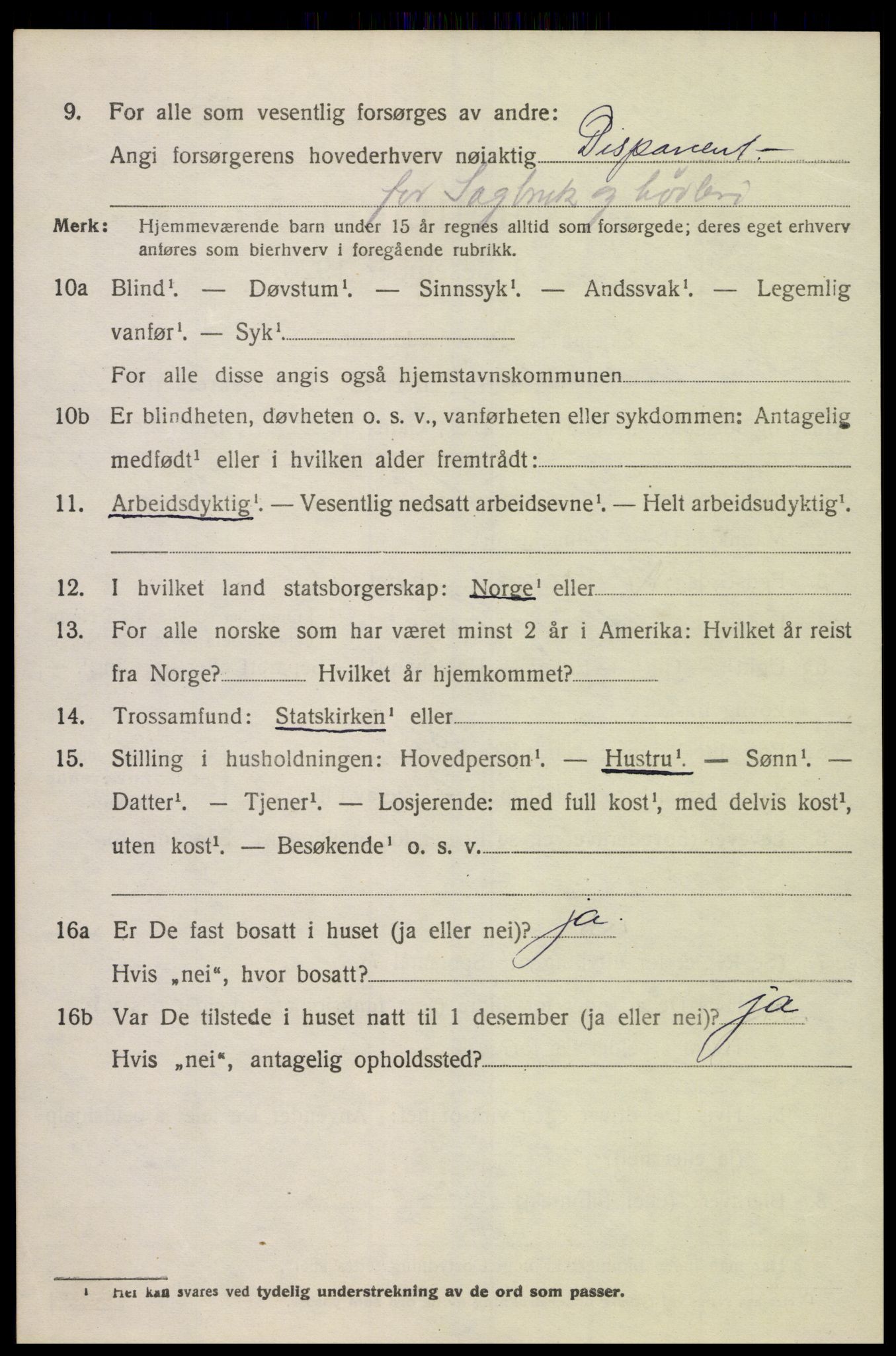 SAK, 1920 census for Sør-Audnedal, 1920, p. 6930