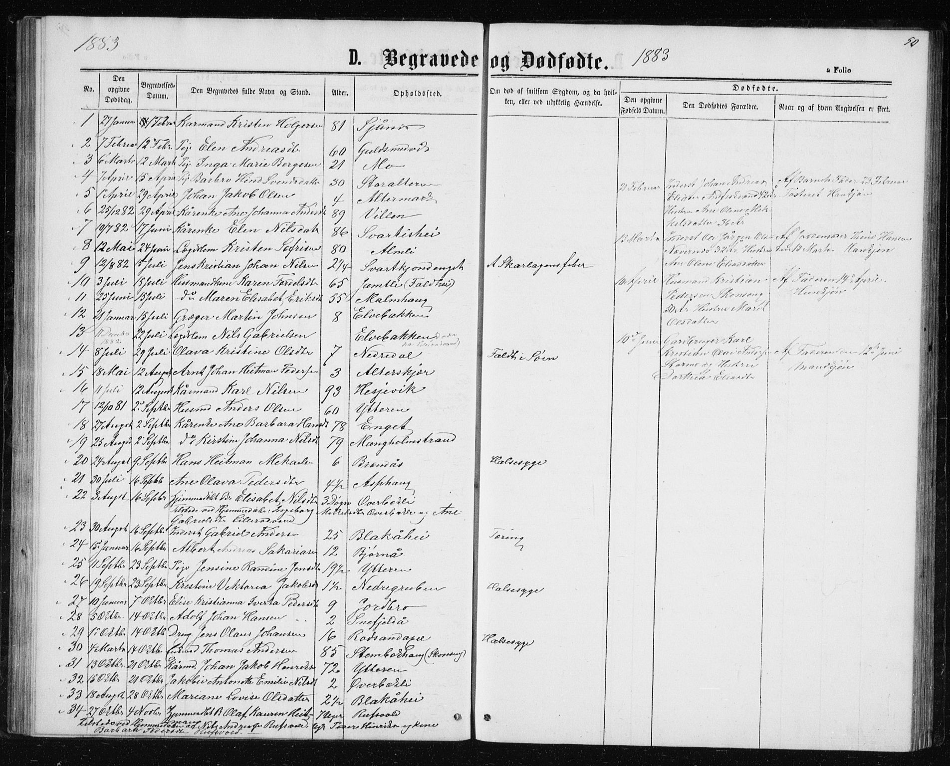Ministerialprotokoller, klokkerbøker og fødselsregistre - Nordland, SAT/A-1459/827/L0418: Parish register (copy) no. 827C07, 1863-1886, p. 50