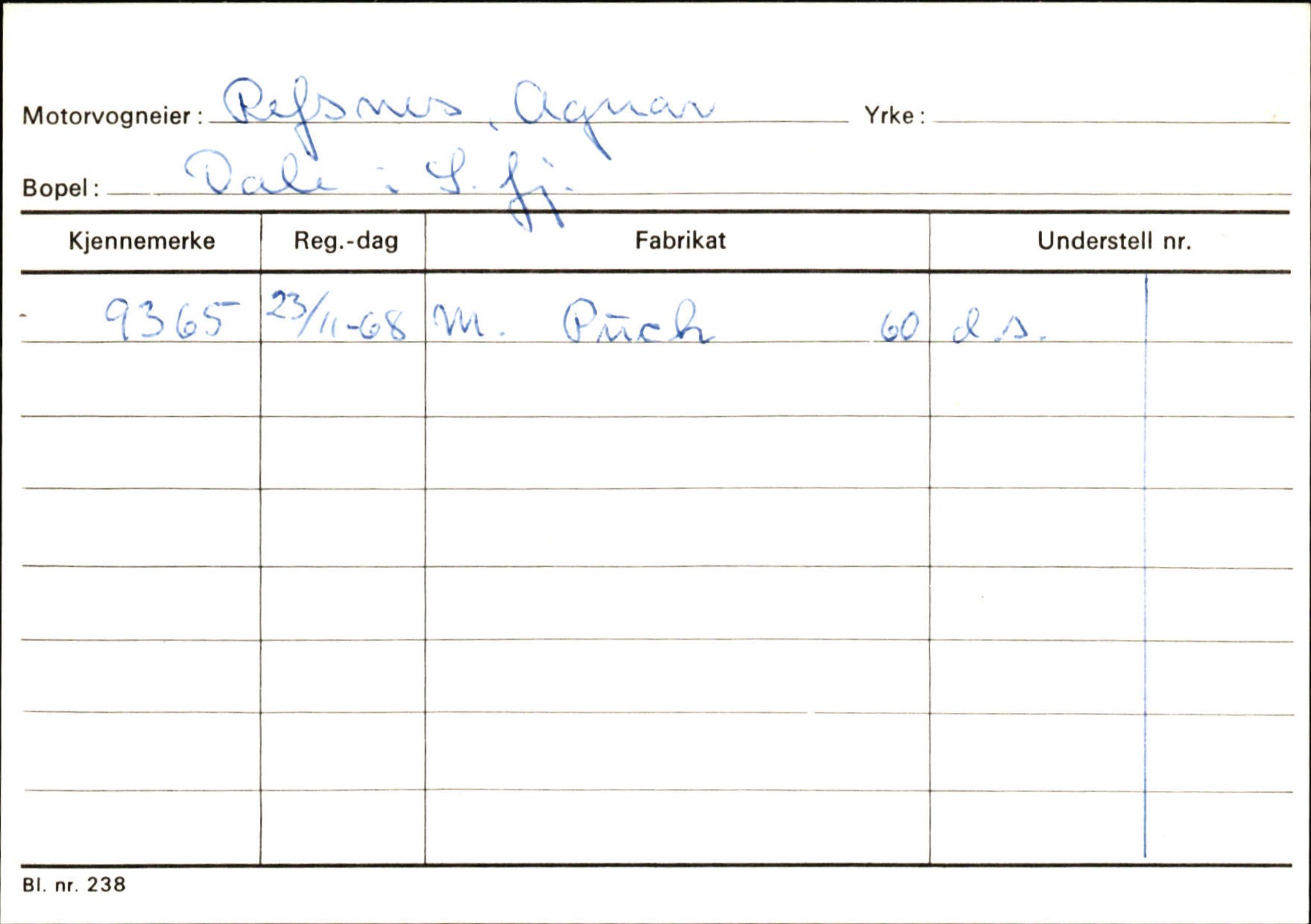 Statens vegvesen, Sogn og Fjordane vegkontor, SAB/A-5301/4/F/L0126: Eigarregister Fjaler M-Å. Leikanger A-Å, 1945-1975, p. 33