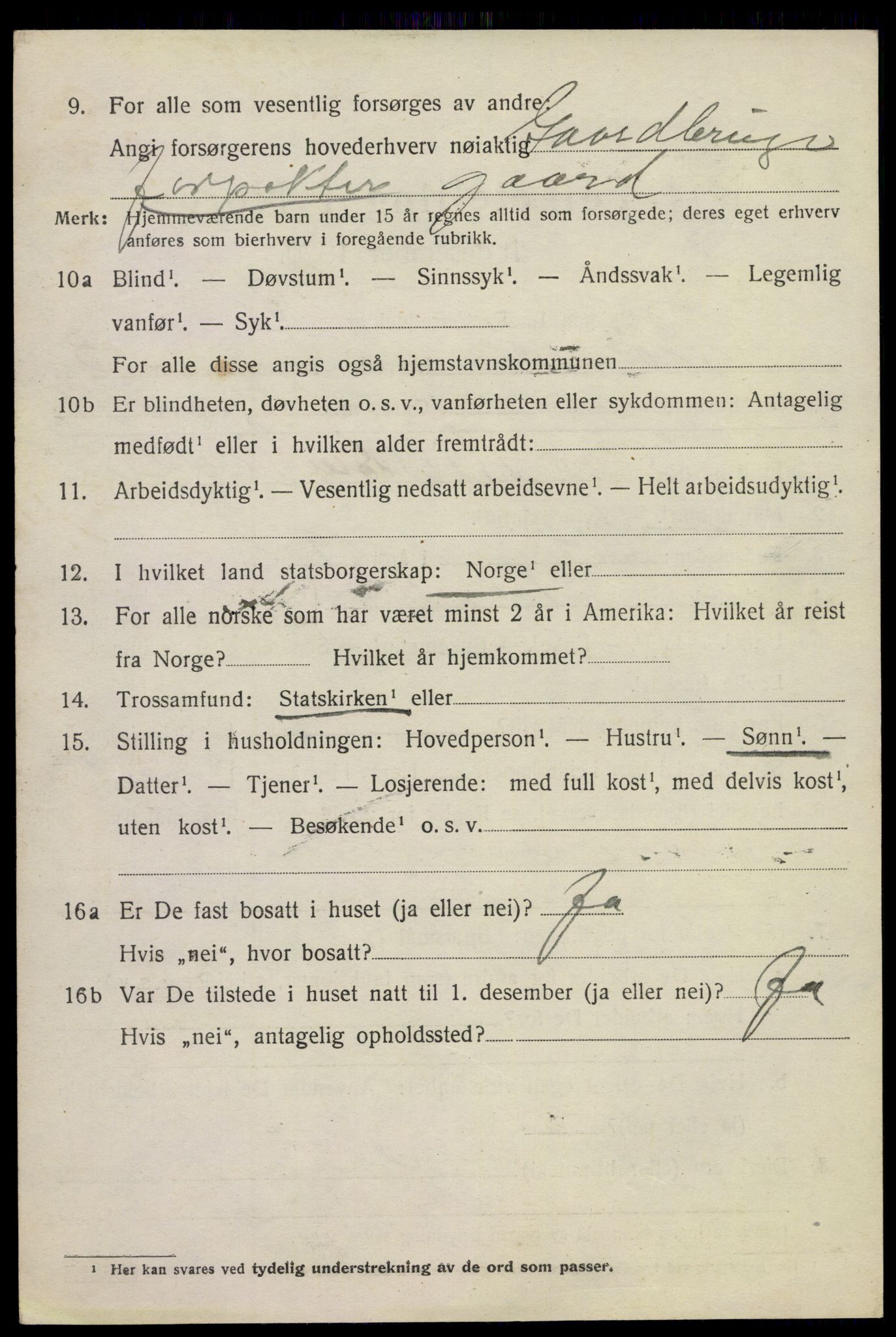 SAKO, 1920 census for Bø (Telemark), 1920, p. 3117