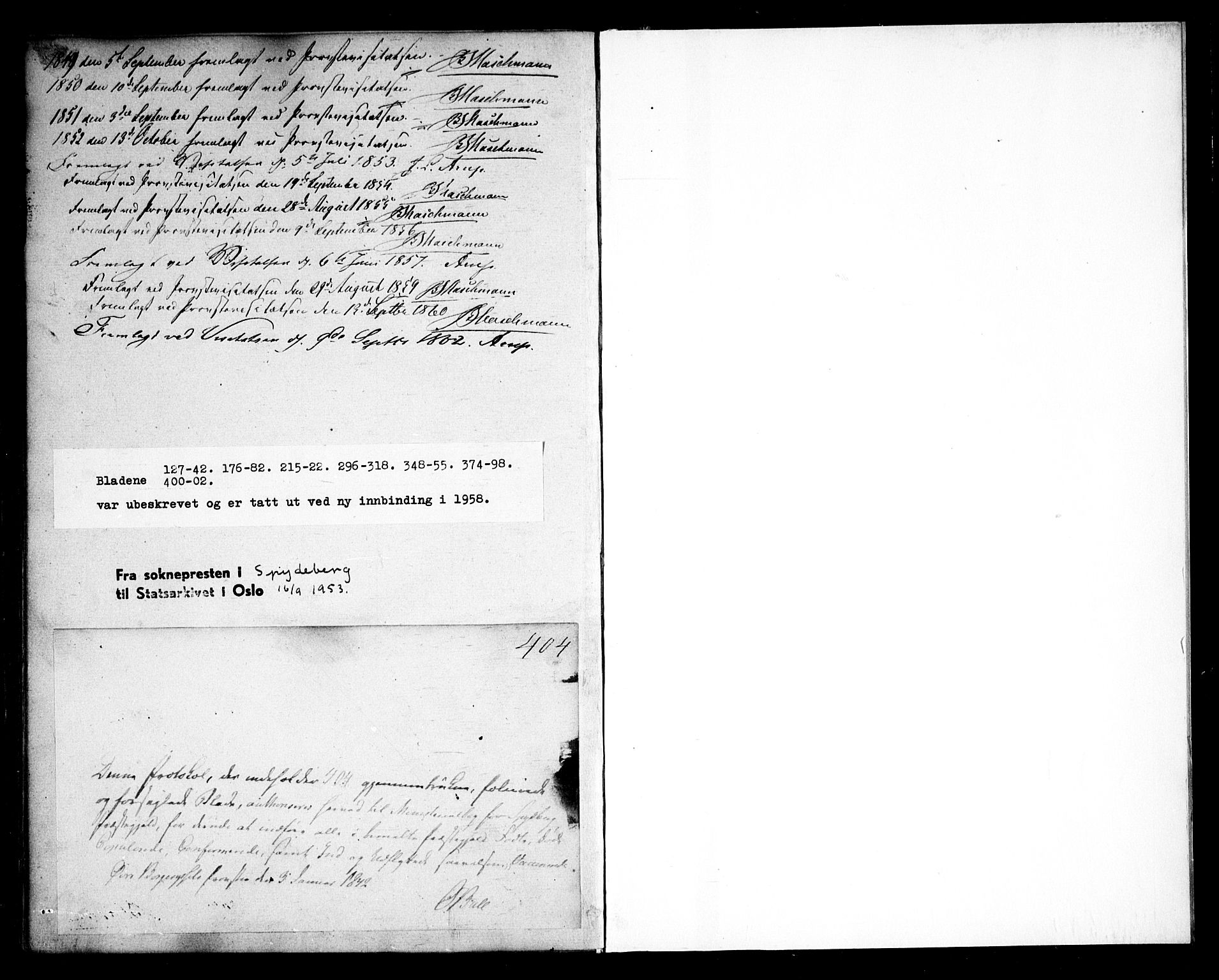 Spydeberg prestekontor Kirkebøker, SAO/A-10924/F/Fa/L0005: Parish register (official) no. I 5, 1842-1862