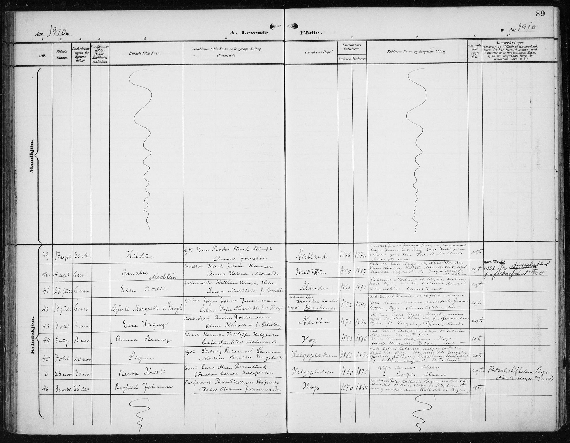 Fana Sokneprestembete, SAB/A-75101/H/Haa/Haai/L0003: Parish register (official) no. I 3, 1900-1912, p. 89