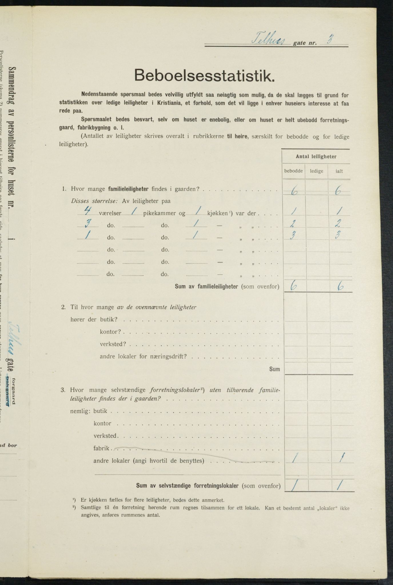 OBA, Municipal Census 1913 for Kristiania, 1913, p. 107586