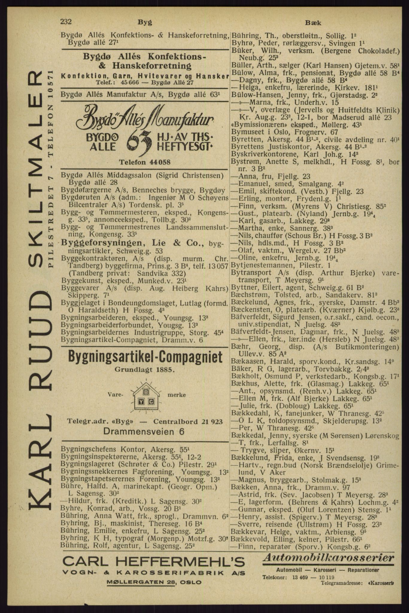 Kristiania/Oslo adressebok, PUBL/-, 1929, p. 232