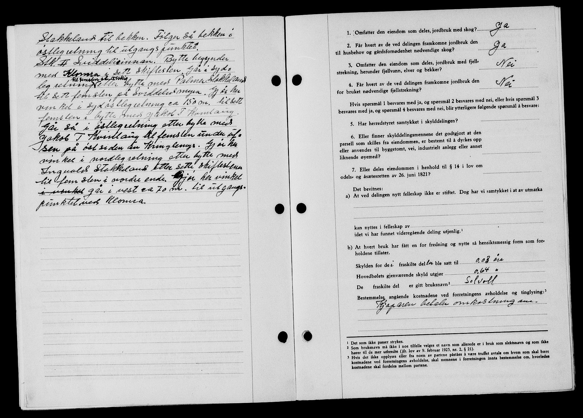 Flekkefjord sorenskriveri, AV/SAK-1221-0001/G/Gb/Gba/L0065: Mortgage book no. A-13, 1949-1949, Diary no: : 420/1949