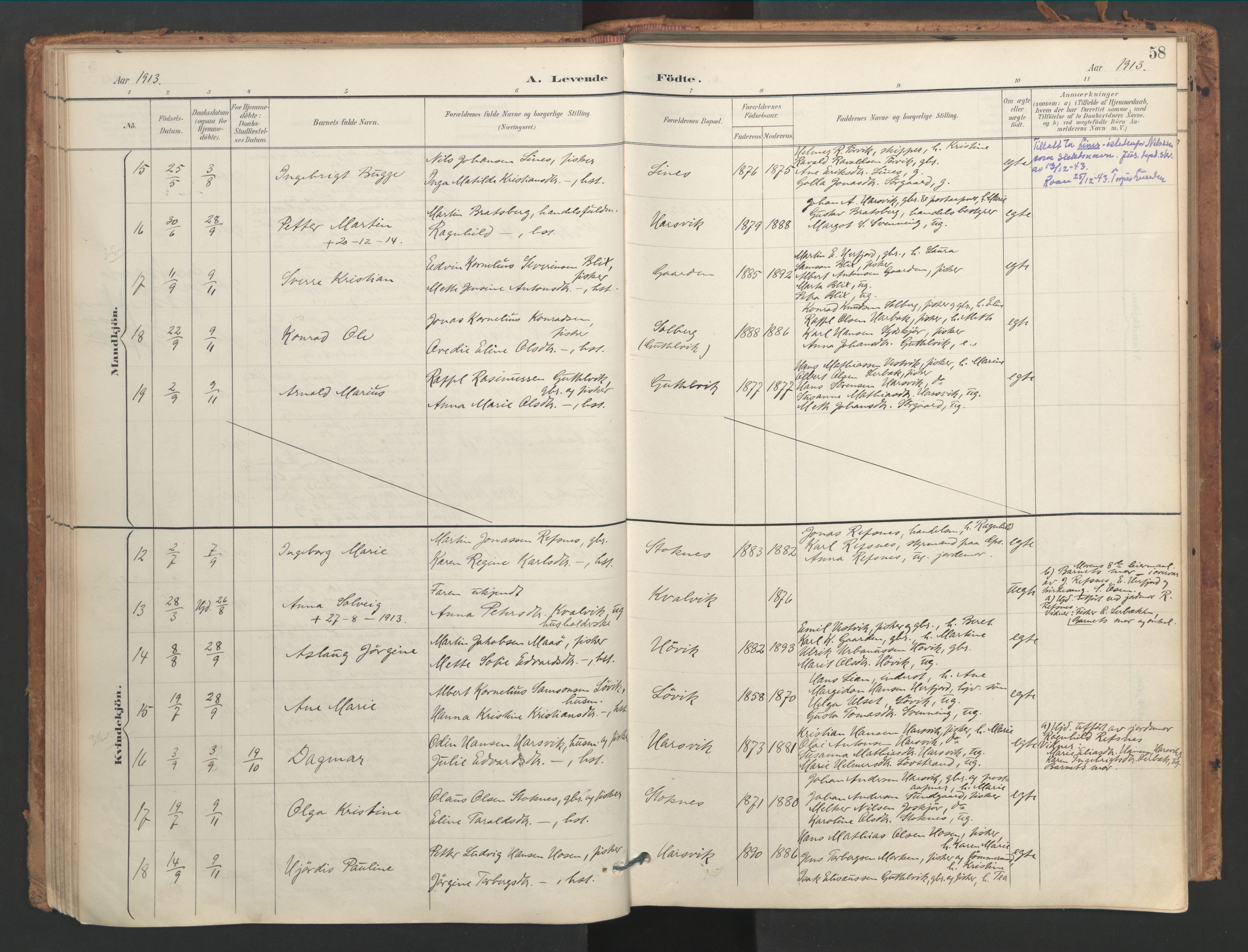 Ministerialprotokoller, klokkerbøker og fødselsregistre - Sør-Trøndelag, AV/SAT-A-1456/656/L0693: Parish register (official) no. 656A02, 1894-1913, p. 58