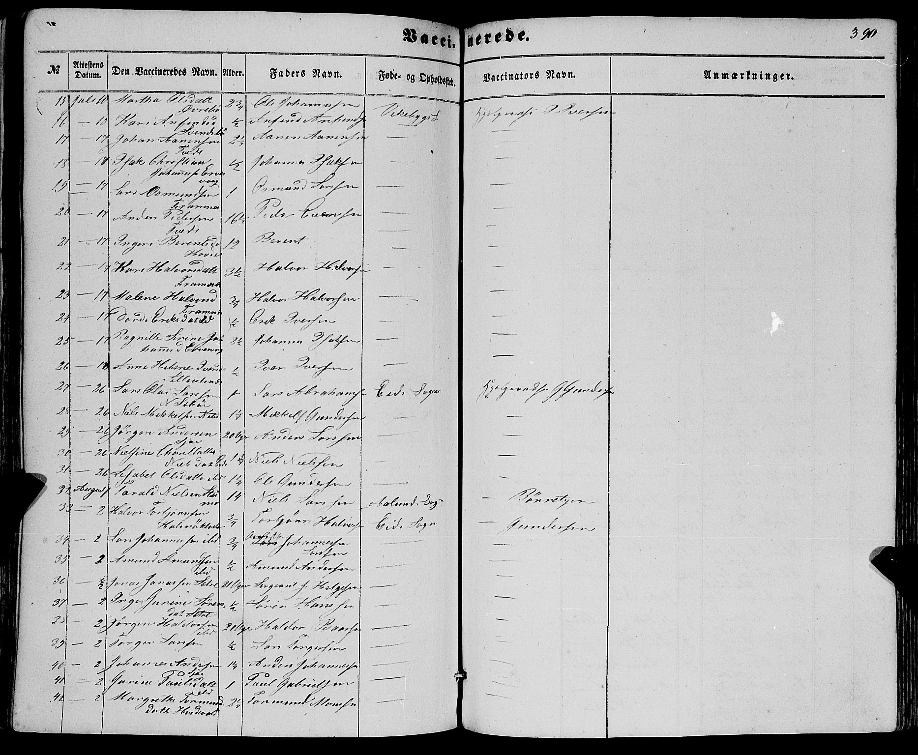 Fjelberg sokneprestembete, SAB/A-75201/H/Haa: Parish register (official) no. A 7, 1851-1867, p. 390