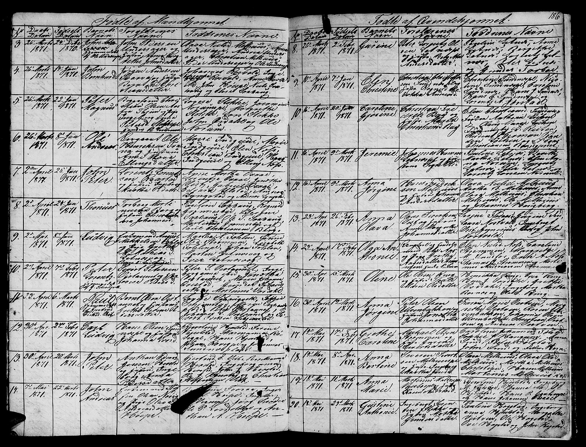 Ministerialprotokoller, klokkerbøker og fødselsregistre - Nord-Trøndelag, SAT/A-1458/730/L0299: Parish register (copy) no. 730C02, 1849-1871, p. 186