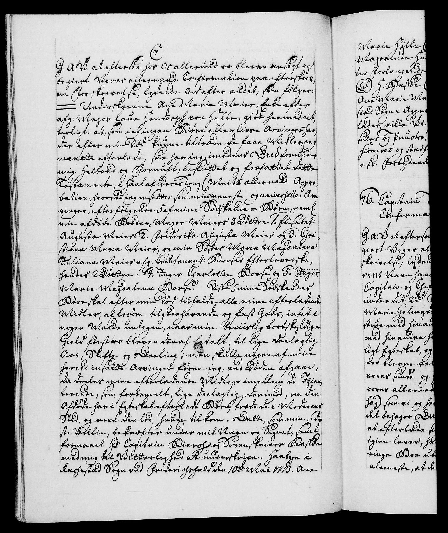 Danske Kanselli 1572-1799, RA/EA-3023/F/Fc/Fca/Fcaa/L0046: Norske registre, 1773-1775, p. 363b