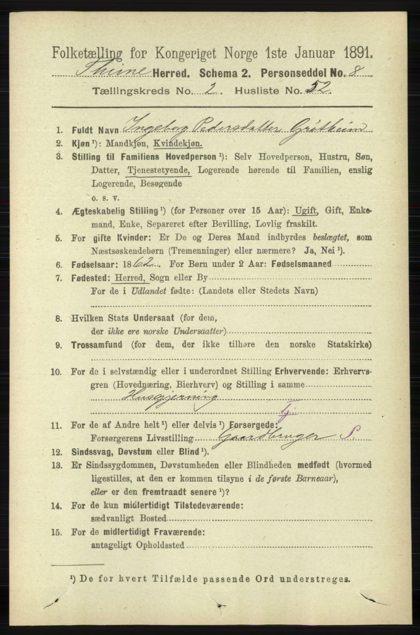 RA, 1891 census for 1121 Time, 1891, p. 978