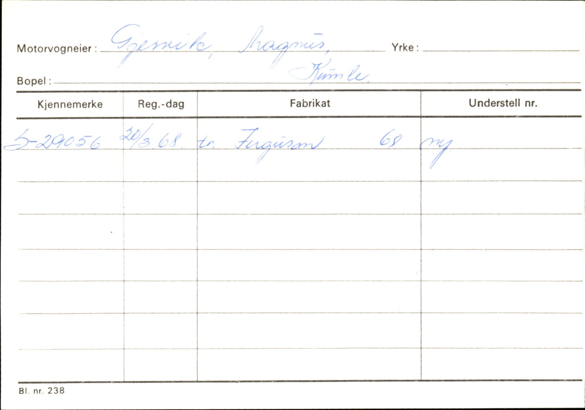 Statens vegvesen, Sogn og Fjordane vegkontor, AV/SAB-A-5301/4/F/L0132: Eigarregister Askvoll A-Å. Balestrand A-Å, 1945-1975, p. 399