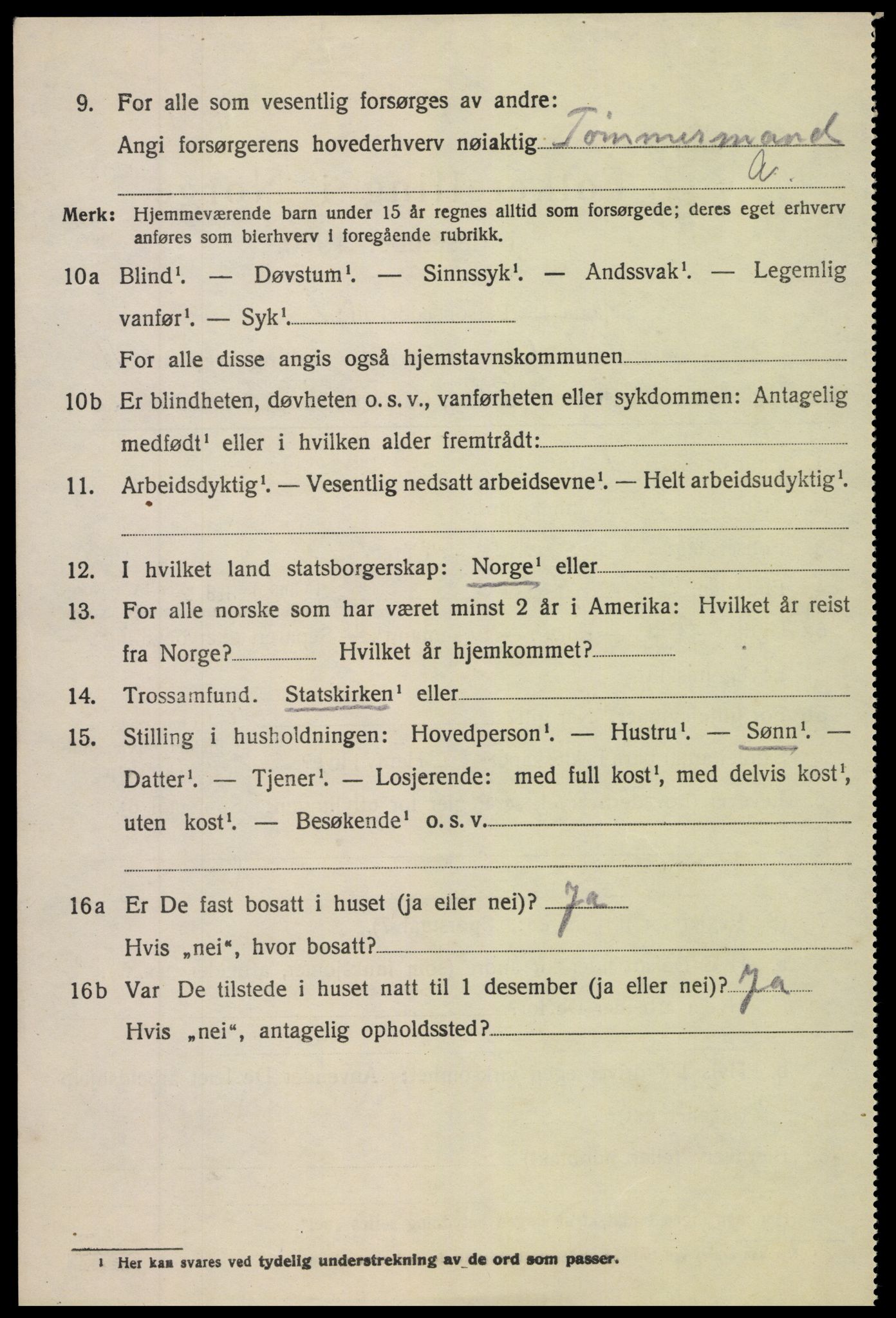 SAK, 1920 census for Søndeled, 1920, p. 5832