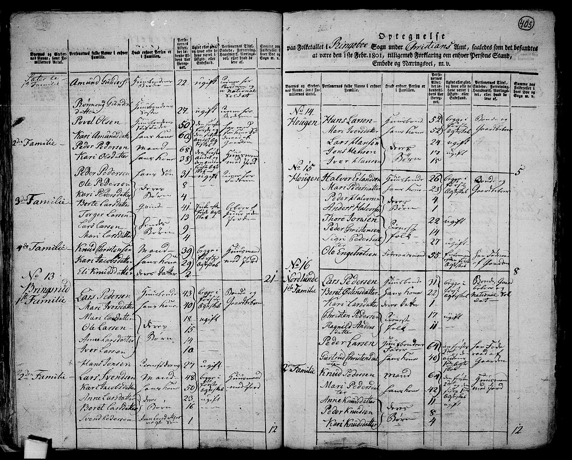 RA, 1801 census for 0520P Ringebu, 1801, p. 404b-405a