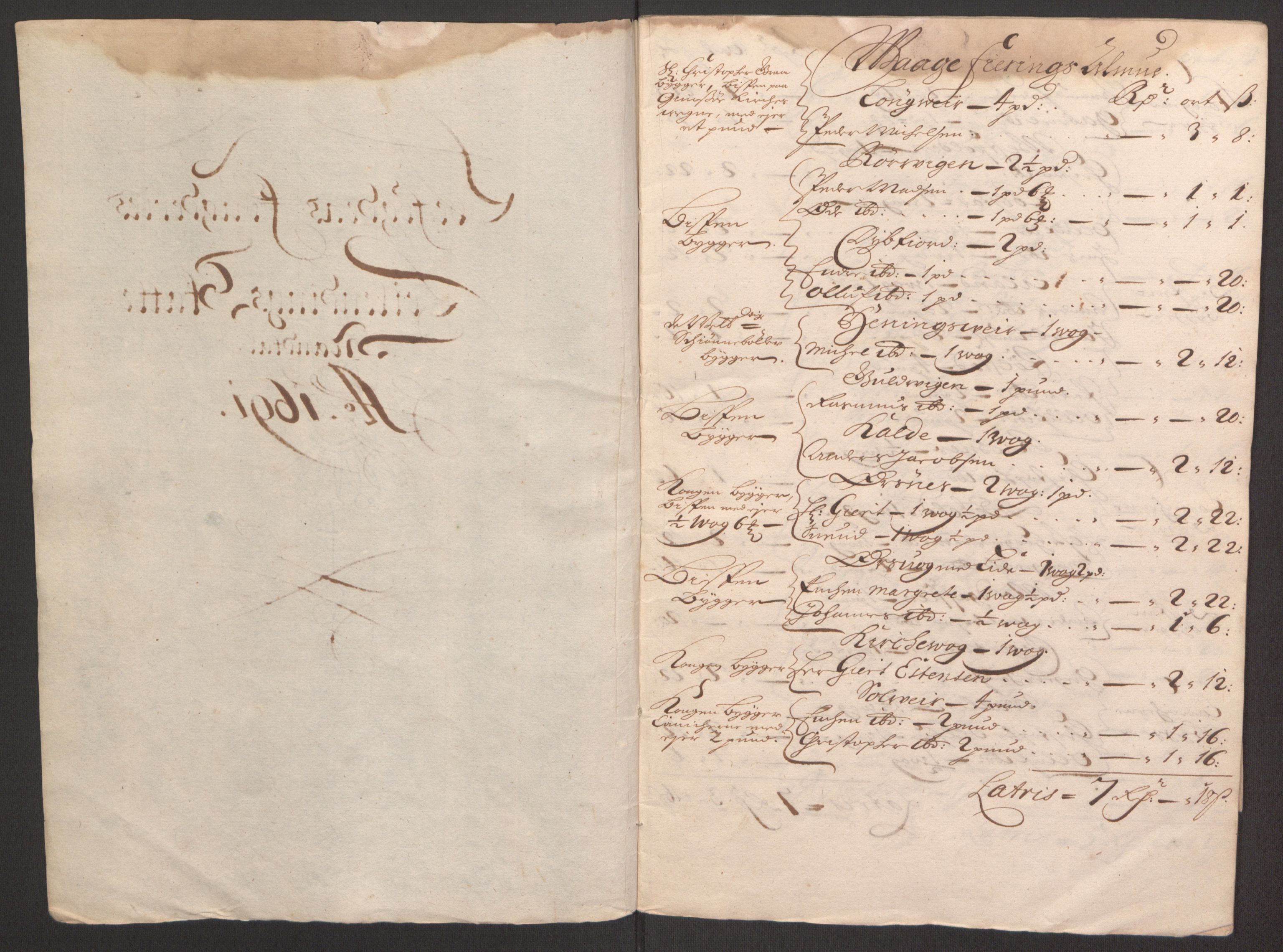 Rentekammeret inntil 1814, Reviderte regnskaper, Fogderegnskap, RA/EA-4092/R67/L4675: Fogderegnskap Vesterålen, Andenes og Lofoten, 1691-1693, p. 9