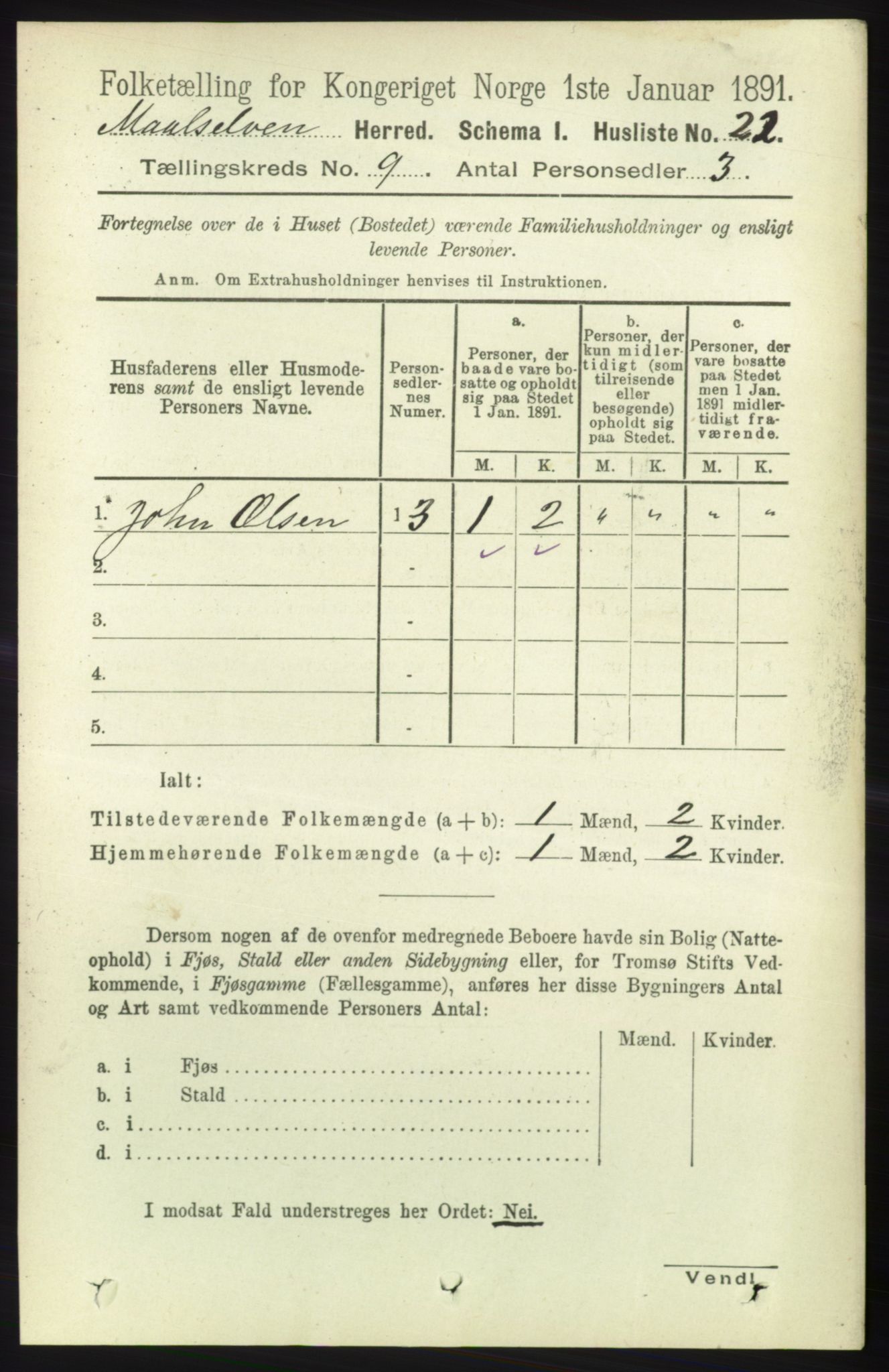 RA, 1891 census for 1924 Målselv, 1891, p. 2732