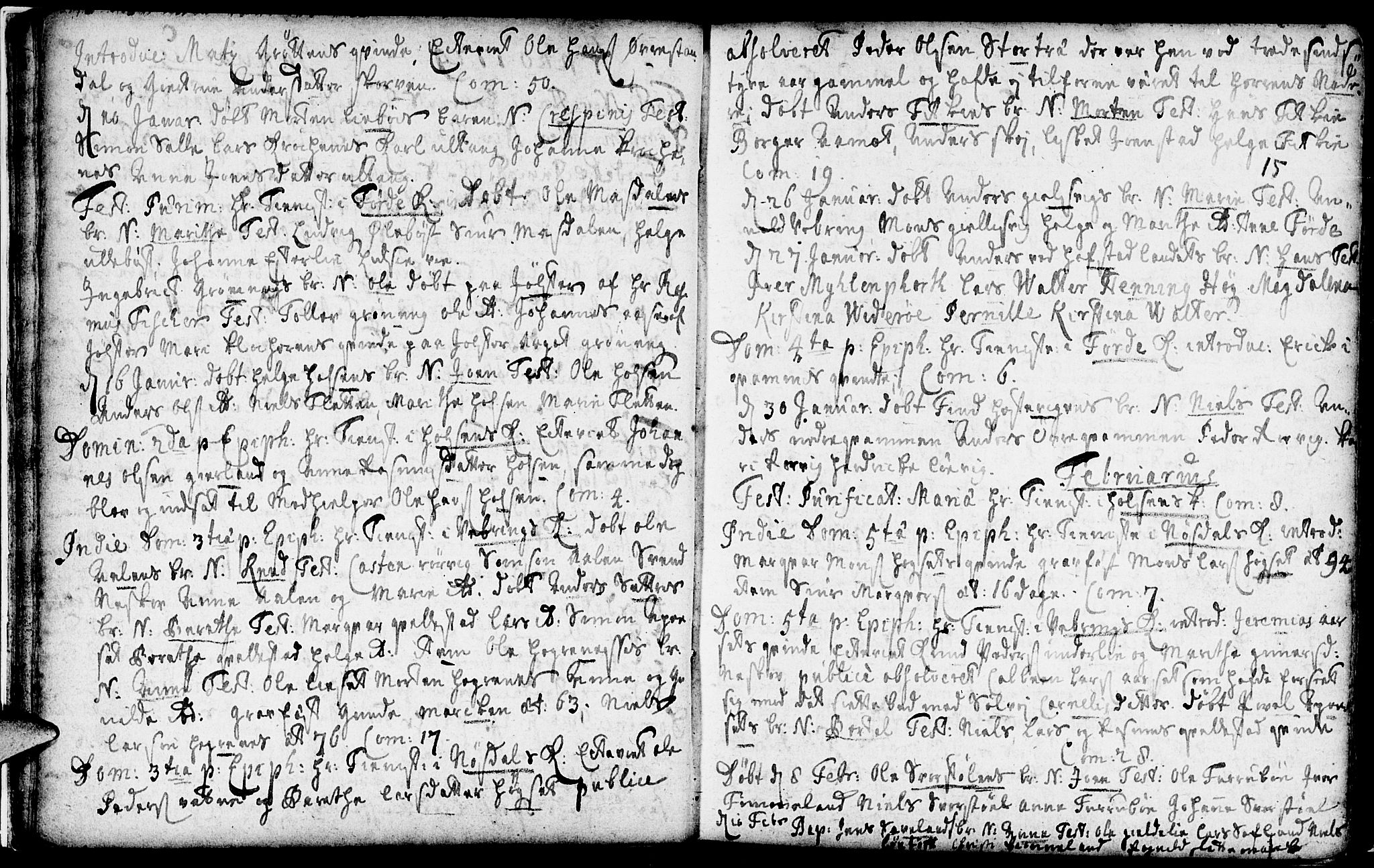 Førde sokneprestembete, SAB/A-79901/H/Haa/Haaa/L0002: Parish register (official) no. A 2, 1728-1748, p. 15