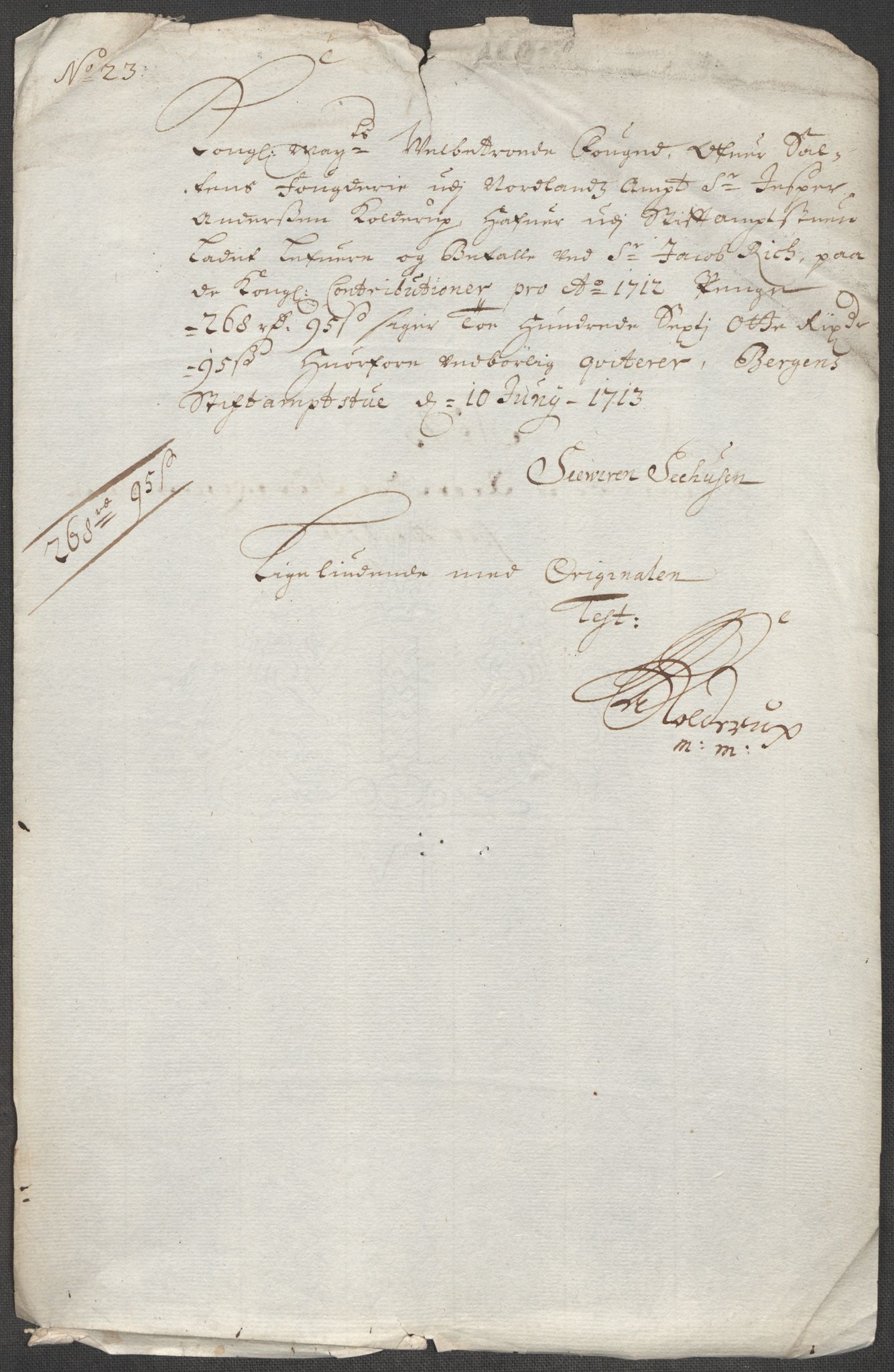 Rentekammeret inntil 1814, Reviderte regnskaper, Fogderegnskap, AV/RA-EA-4092/R66/L4583: Fogderegnskap Salten, 1713, p. 214