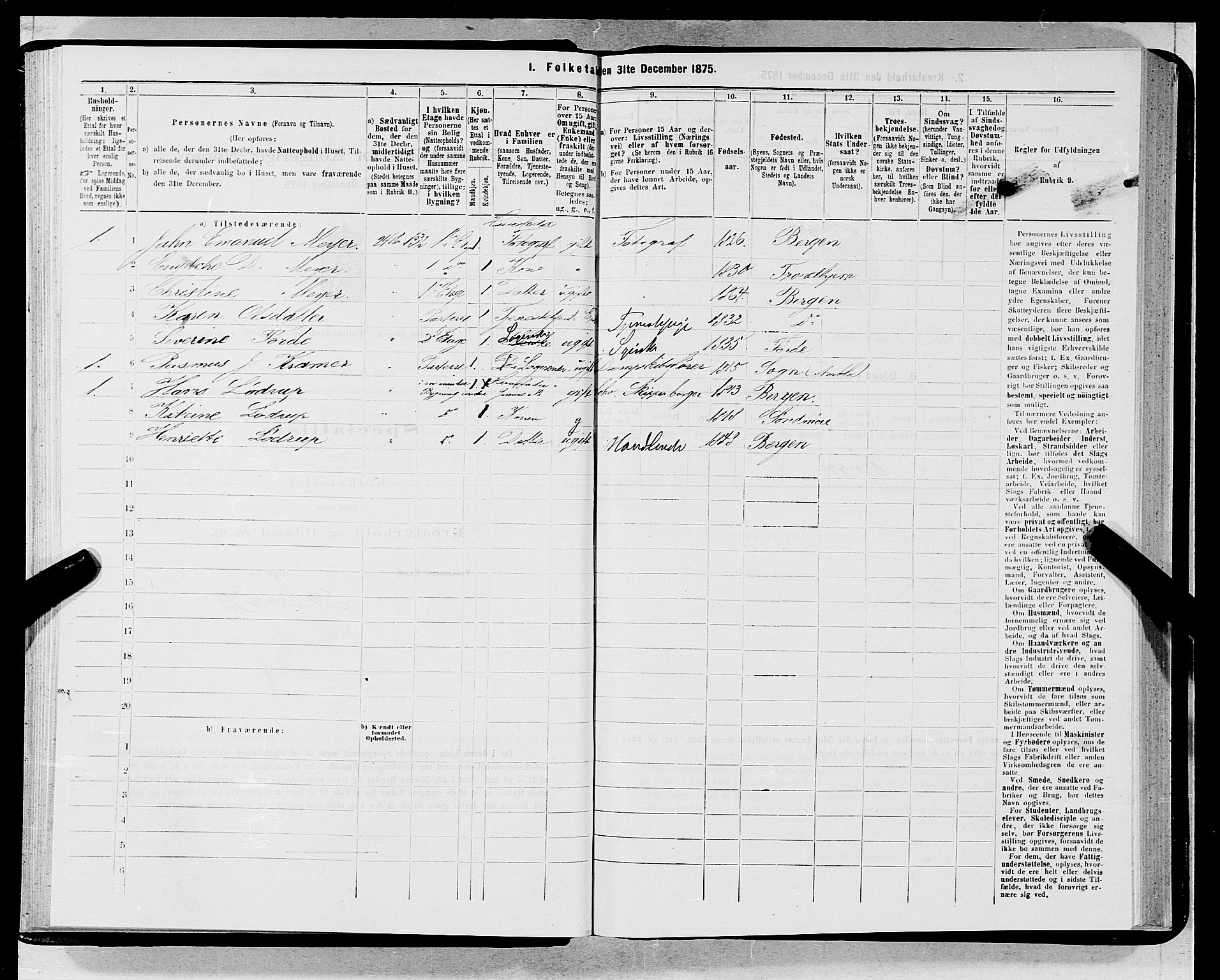 SAB, 1875 census for 1301 Bergen, 1875, p. 5754