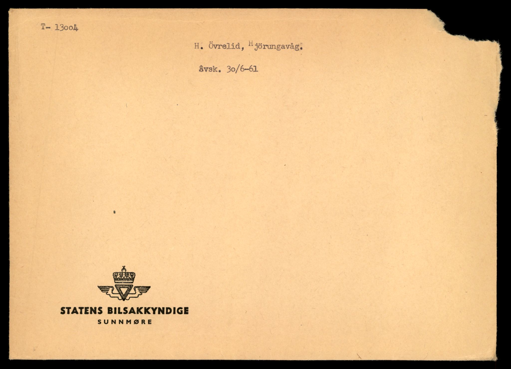 Møre og Romsdal vegkontor - Ålesund trafikkstasjon, AV/SAT-A-4099/F/Fe/L0036: Registreringskort for kjøretøy T 12831 - T 13030, 1927-1998, p. 2573