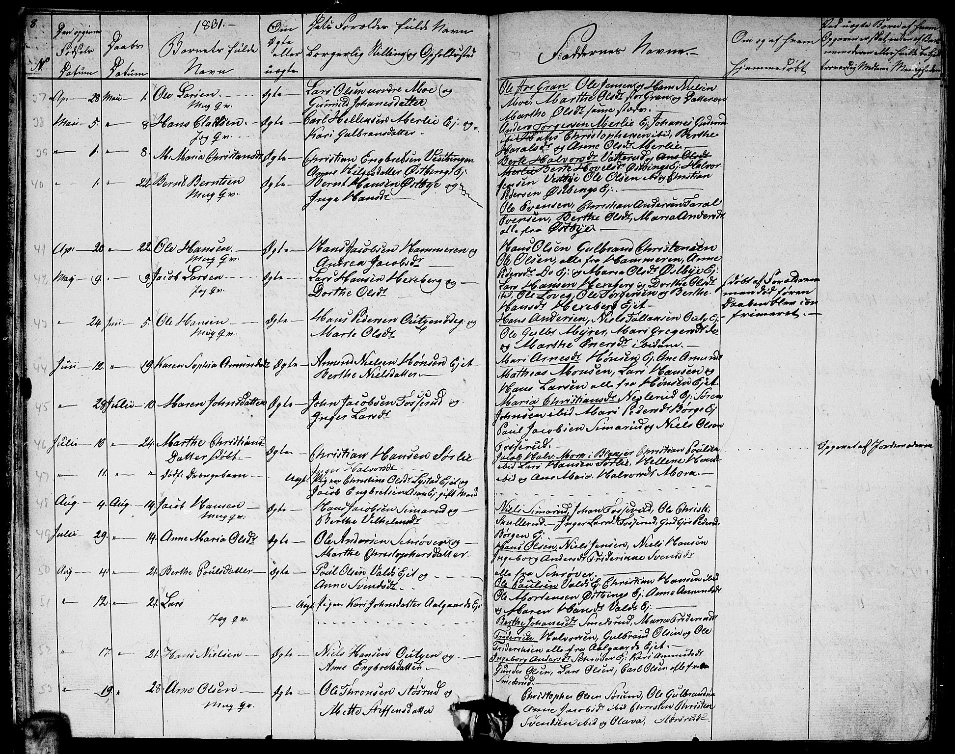 Sørum prestekontor Kirkebøker, SAO/A-10303/G/Ga/L0002: Parish register (copy) no. I 2, 1829-1845, p. 8
