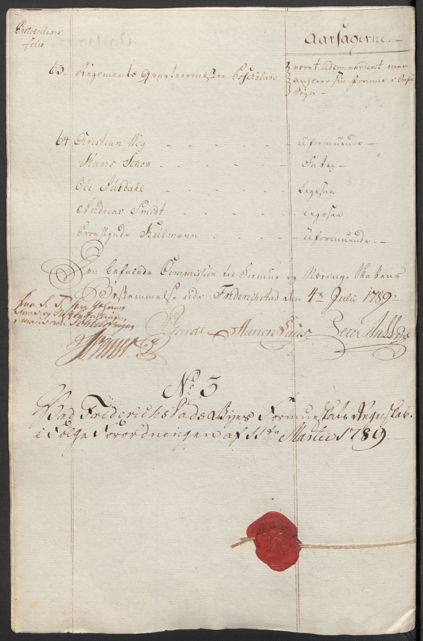 Rentekammeret inntil 1814, Reviderte regnskaper, Mindre regnskaper, AV/RA-EA-4068/Rf/Rfe/L0009: Fredrikstad. Fosen fogderi, 1789, p. 13