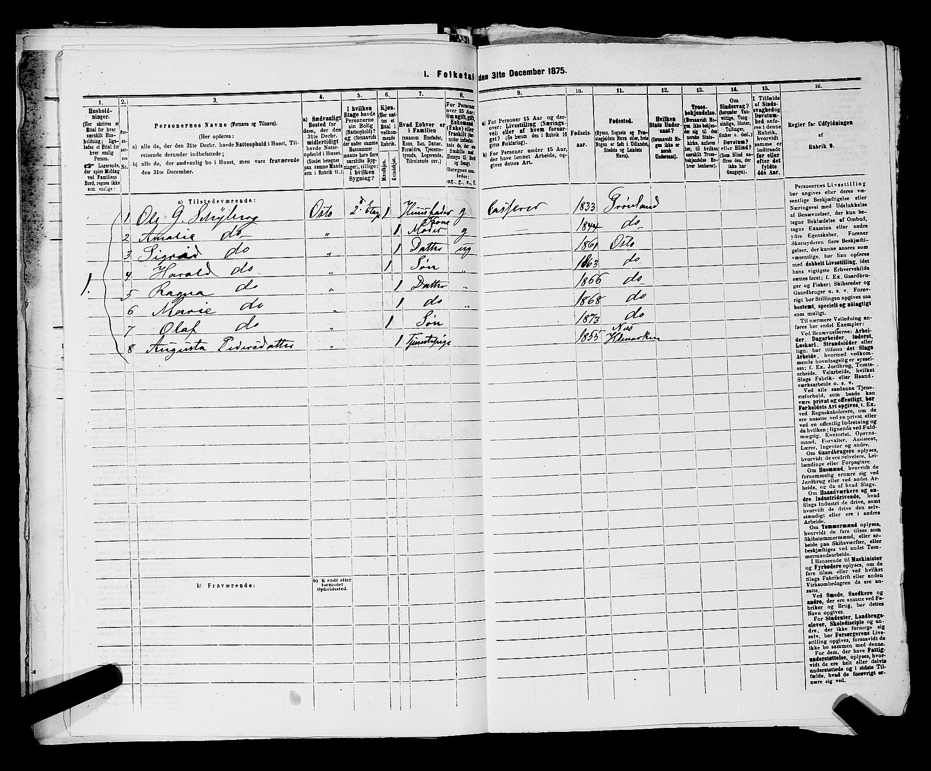 RA, 1875 census for 0301 Kristiania, 1875, p. 8427