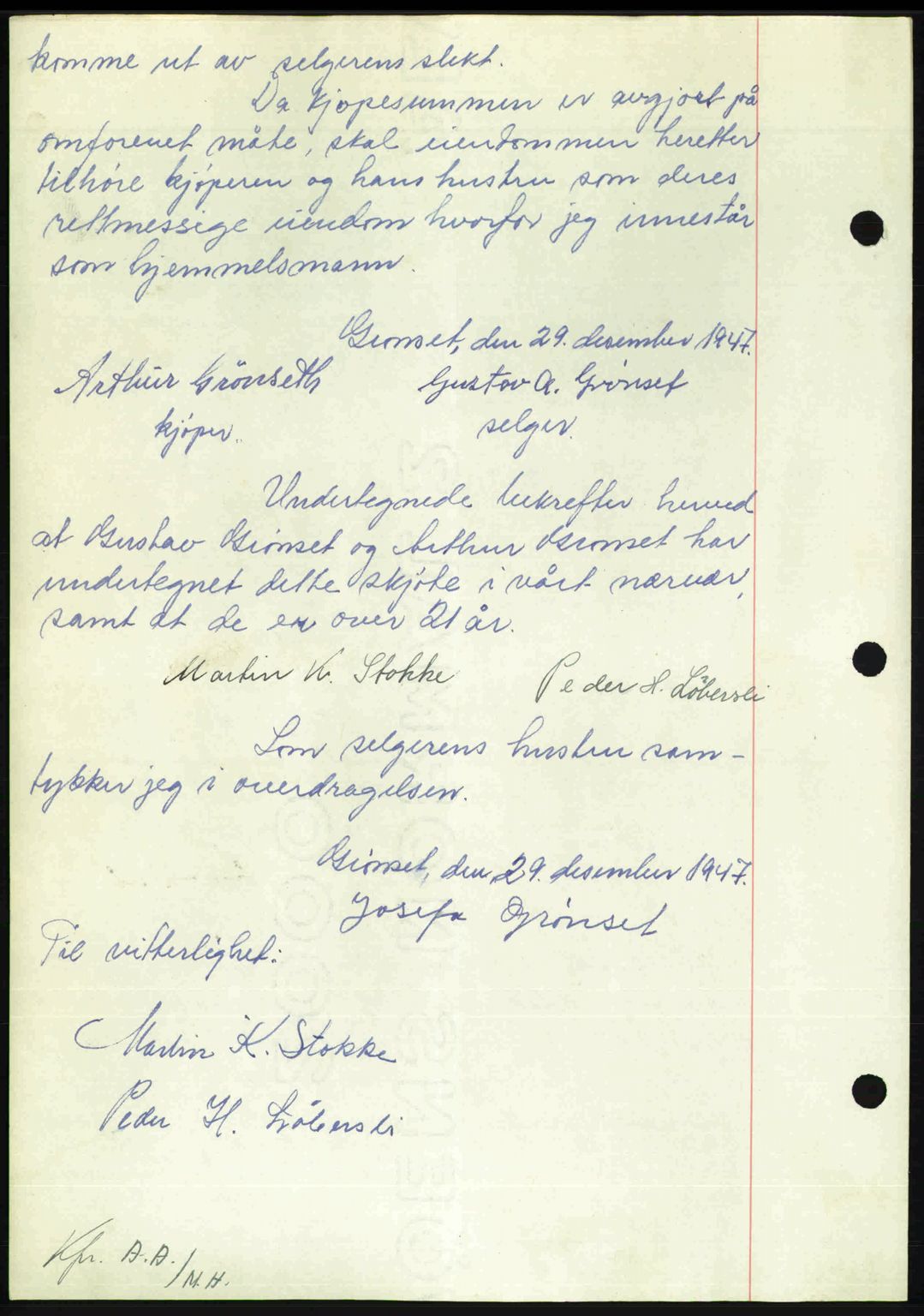 Nordmøre sorenskriveri, AV/SAT-A-4132/1/2/2Ca: Mortgage book no. A107, 1947-1948, Diary no: : 79/1948