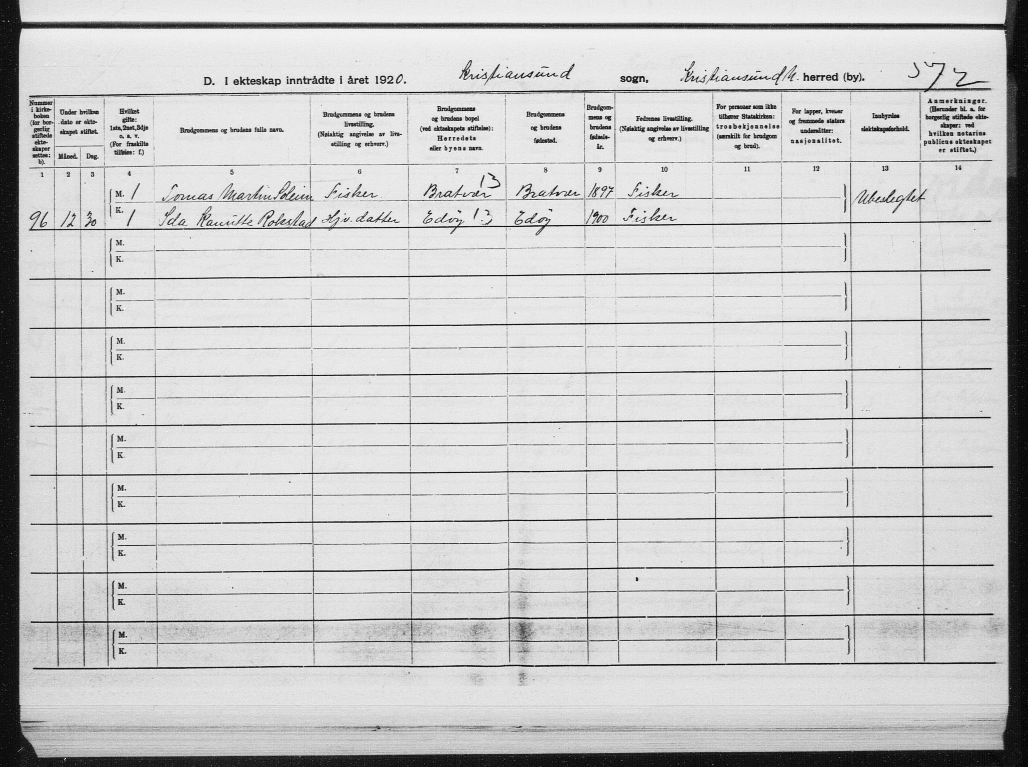 Ministerialprotokoller, klokkerbøker og fødselsregistre - Møre og Romsdal, AV/SAT-A-1454/572/L0862: Parish register (official) no. 572D06, 1917-1935