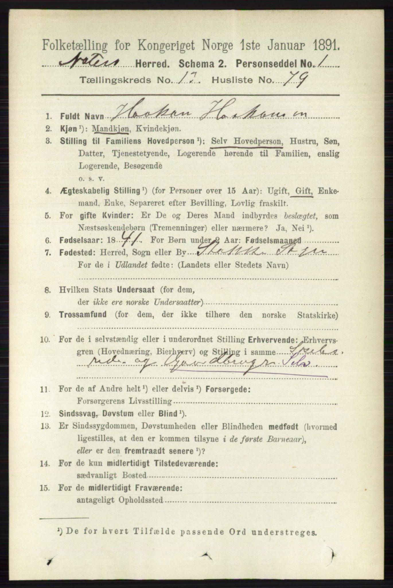 RA, 1891 census for 0722 Nøtterøy, 1891, p. 7502