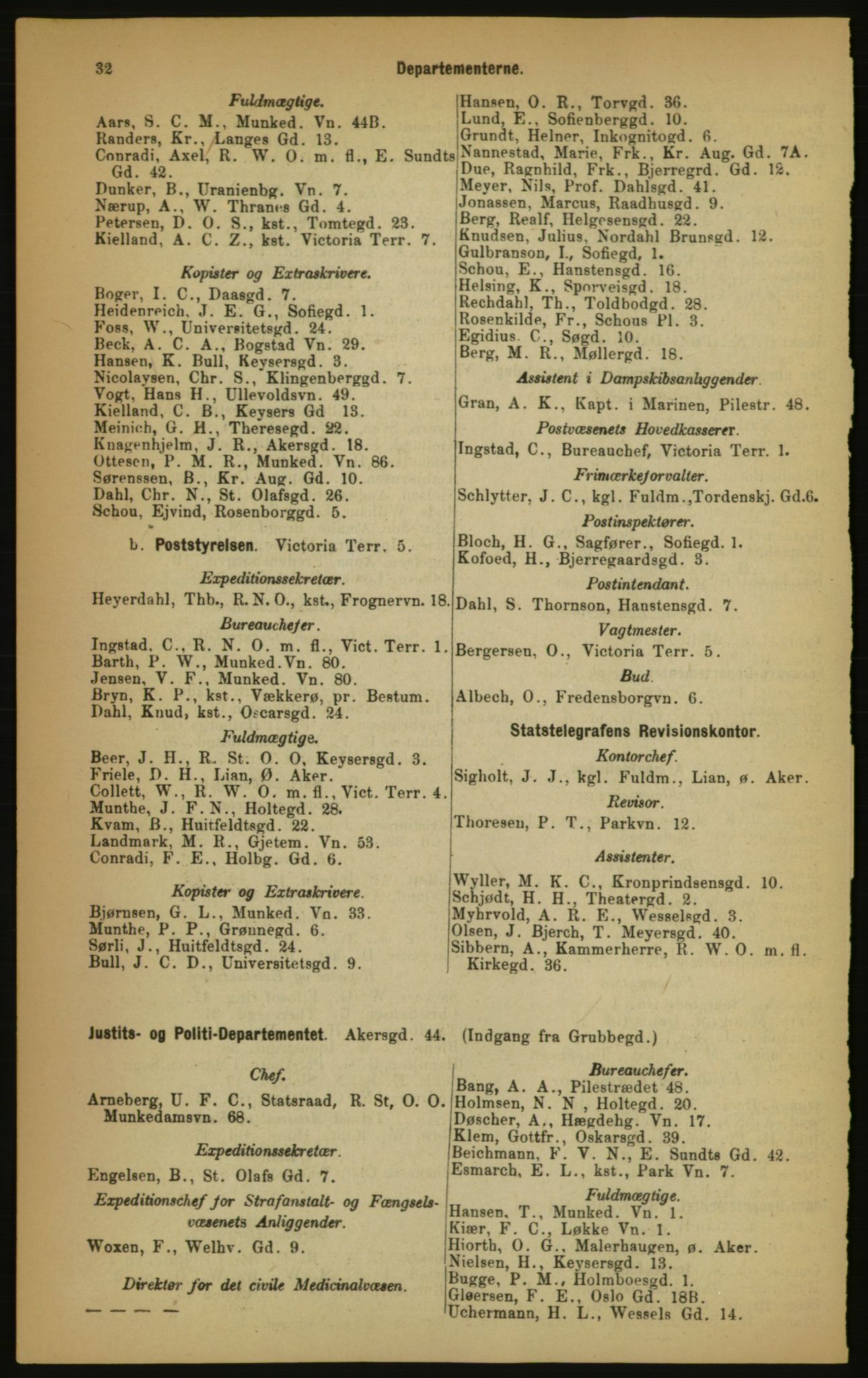 Kristiania/Oslo adressebok, PUBL/-, 1891, p. 32