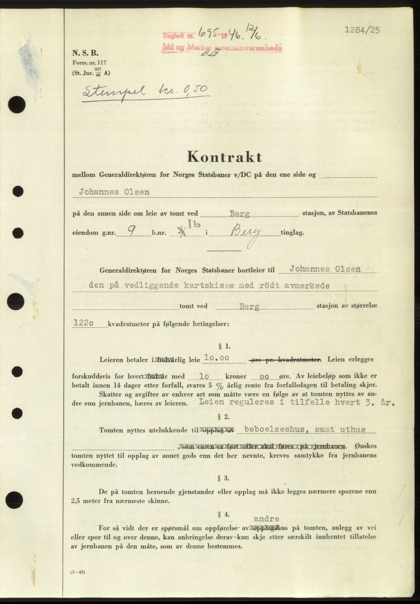 Idd og Marker sorenskriveri, AV/SAO-A-10283/G/Gb/Gbc/L0003: Mortgage book no. B4-9b, 1946-1946, Deed date: 12.06.1946