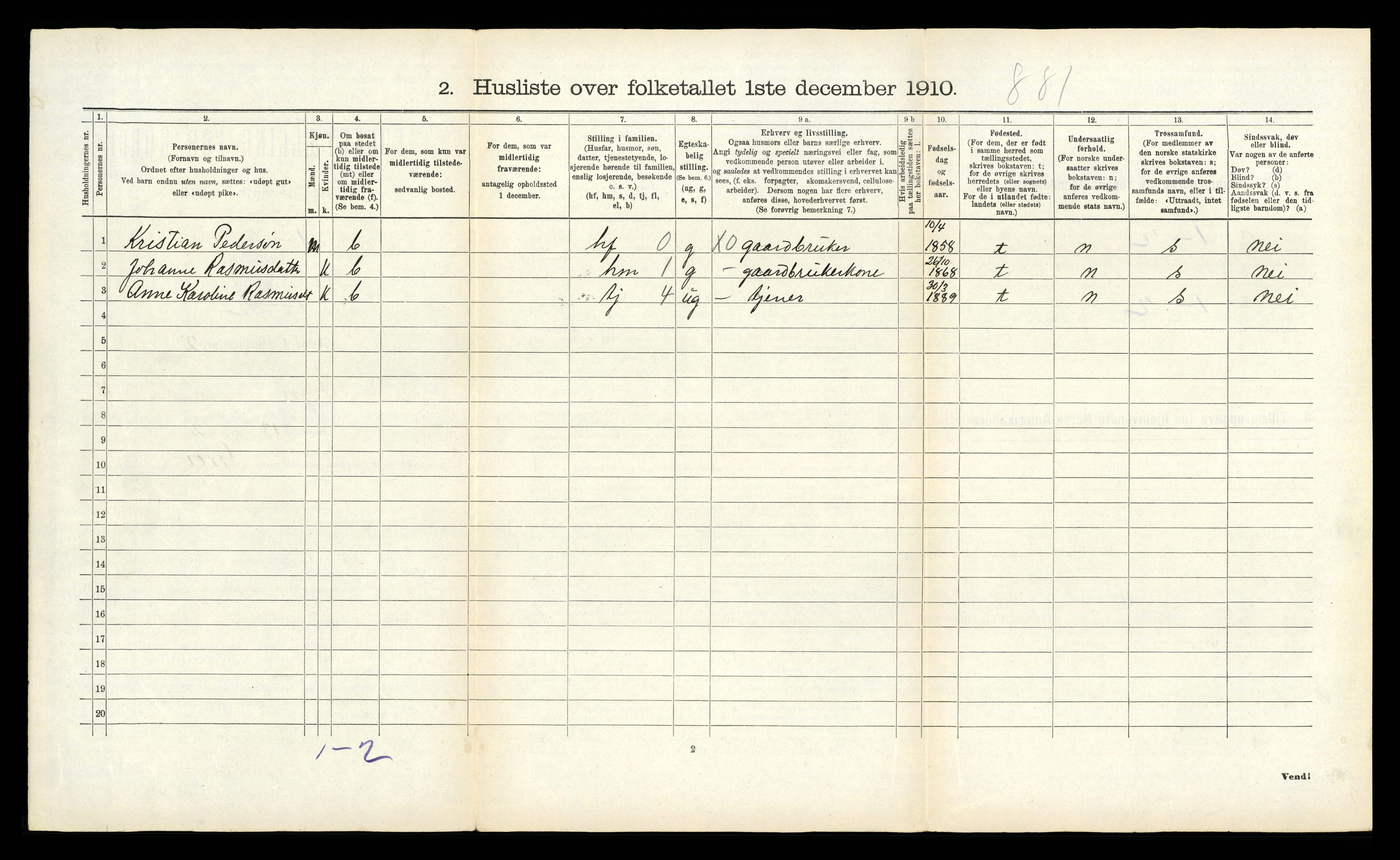 RA, 1910 census for Stryn, 1910, p. 162