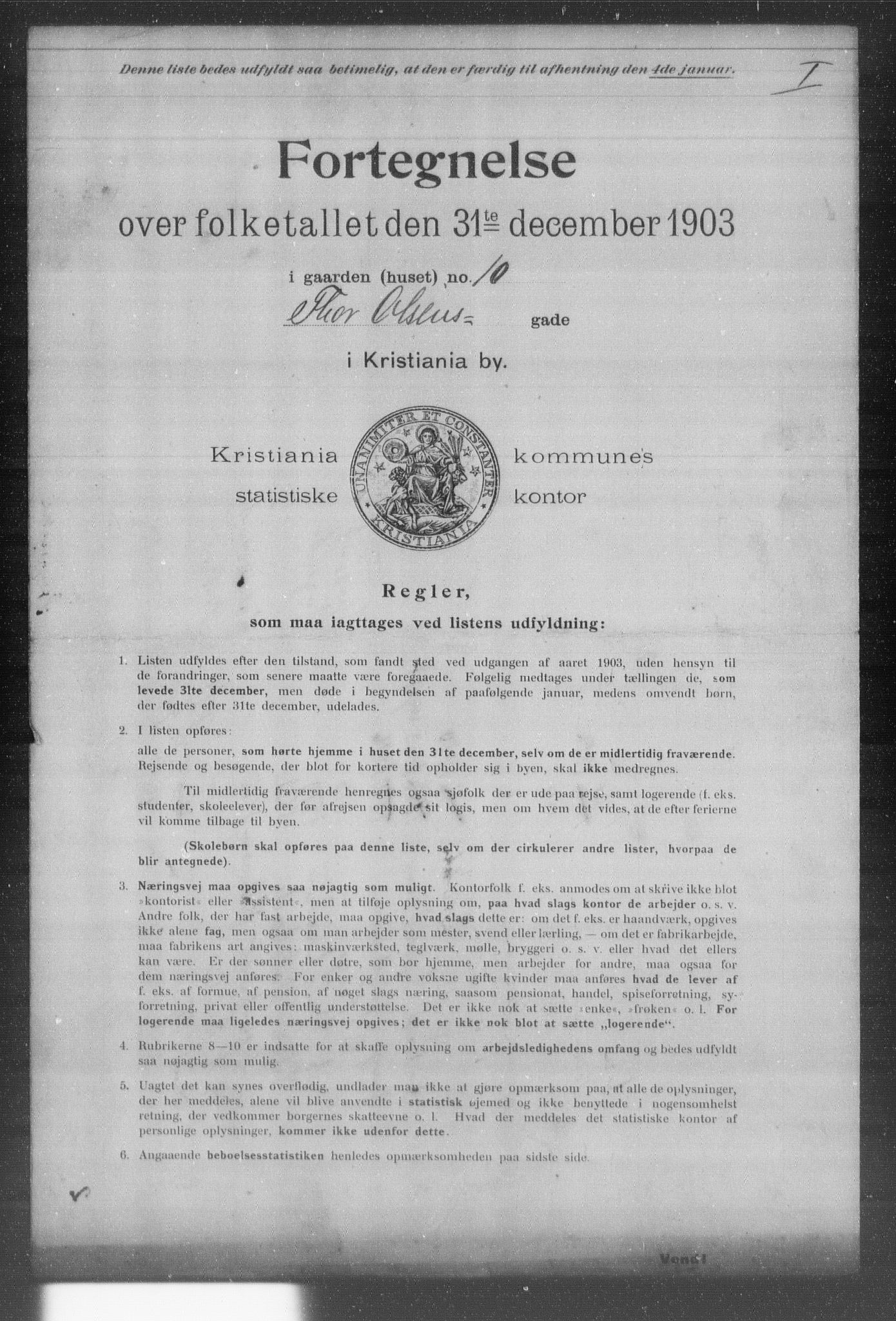 OBA, Municipal Census 1903 for Kristiania, 1903, p. 21215