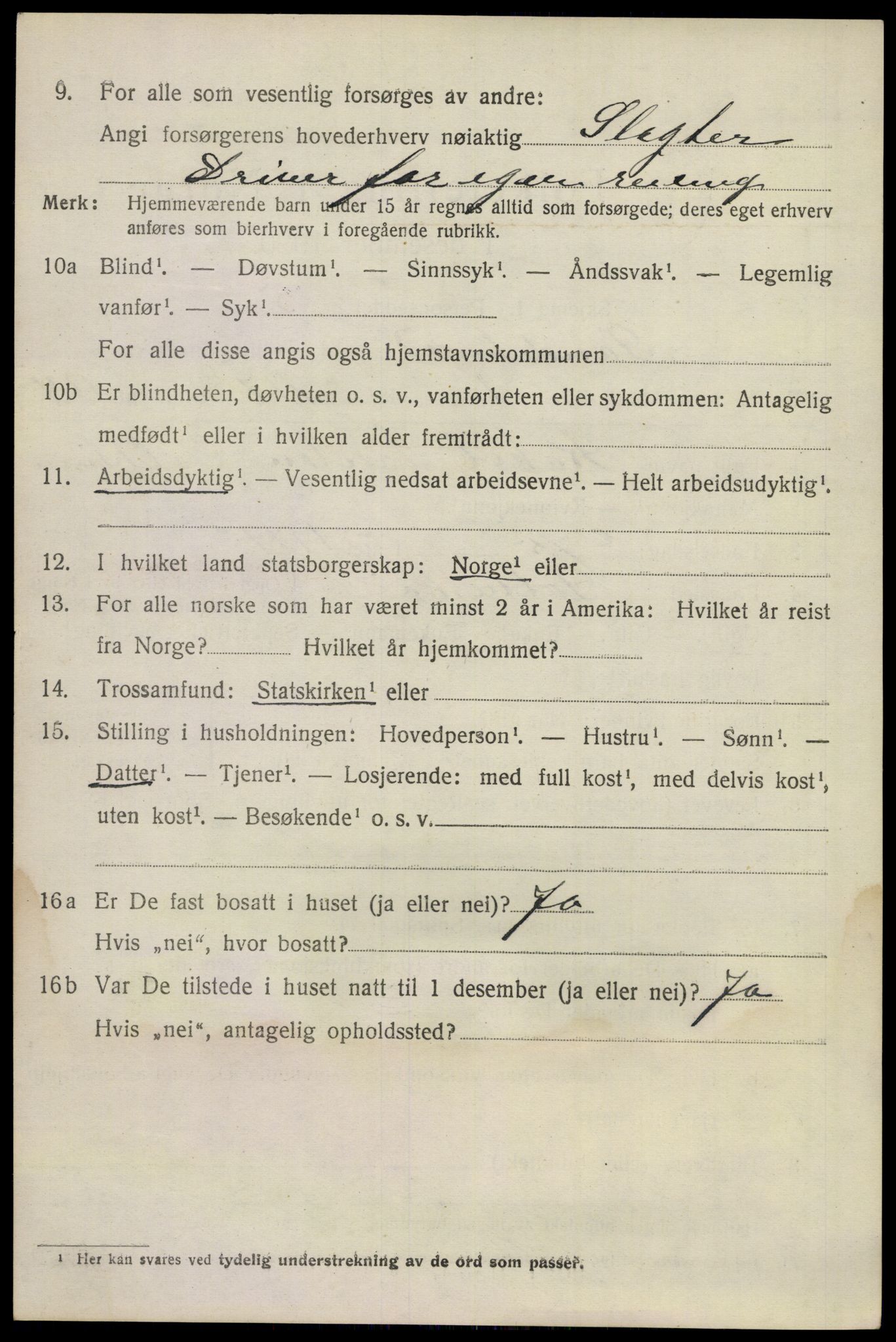 SAKO, 1920 census for Sandeherred, 1920, p. 18097