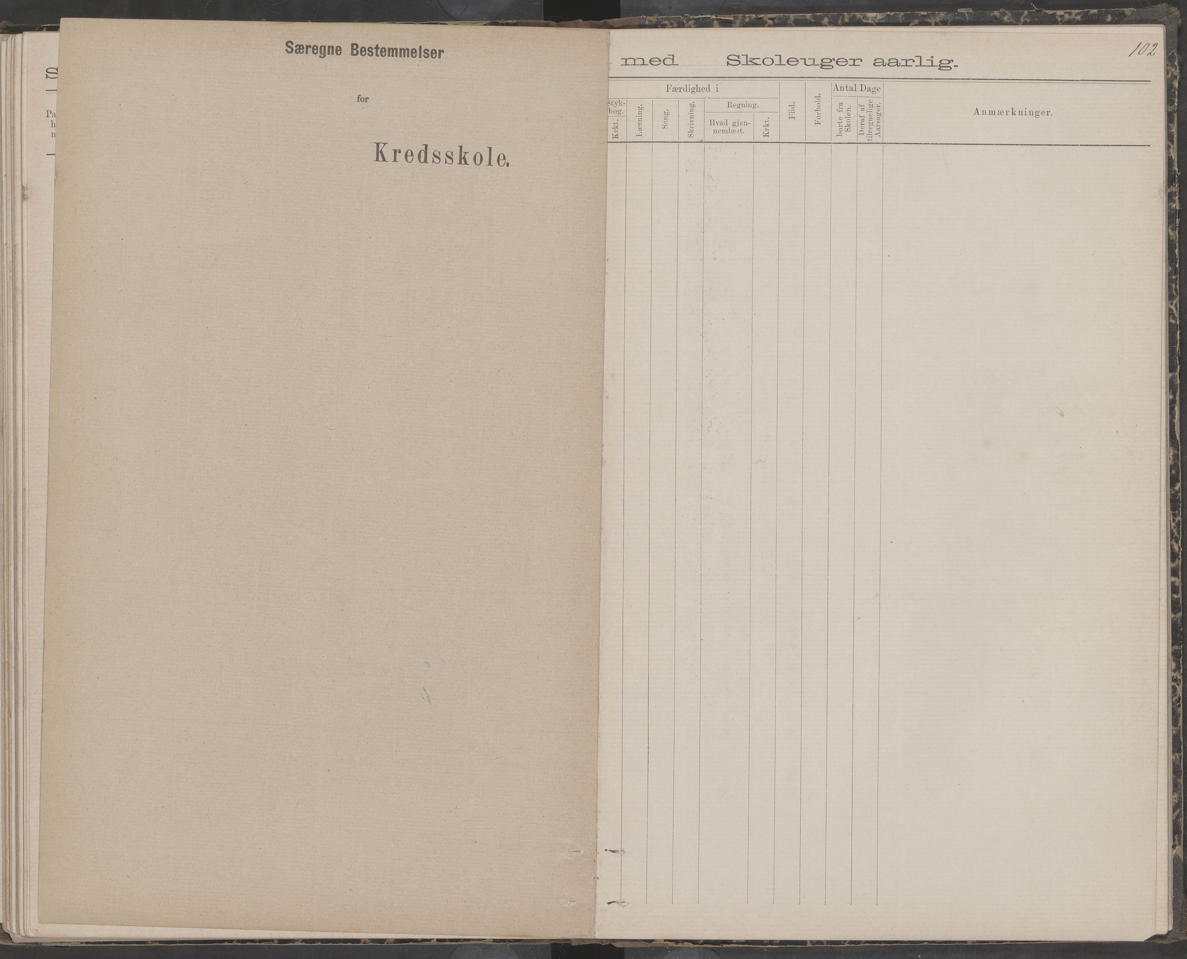 Dønna kommune. Snekkevik skolekrets, AIN/K-18270.510.07/442/L0002: Skoleprotokoll, 1888-1893