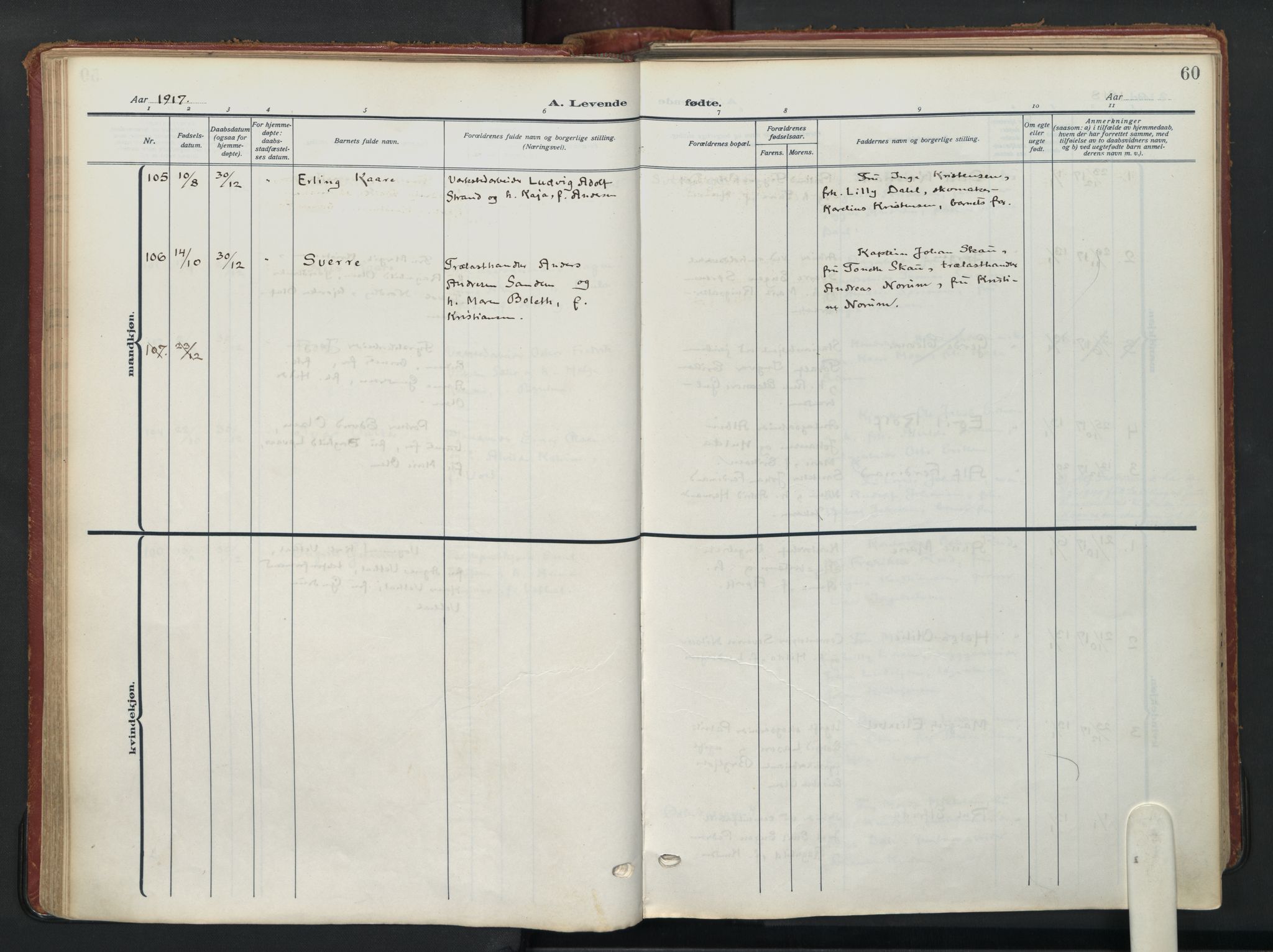 Vålerengen prestekontor Kirkebøker, SAO/A-10878/F/Fa/L0004: Parish register (official) no. 4, 1915-1929, p. 60