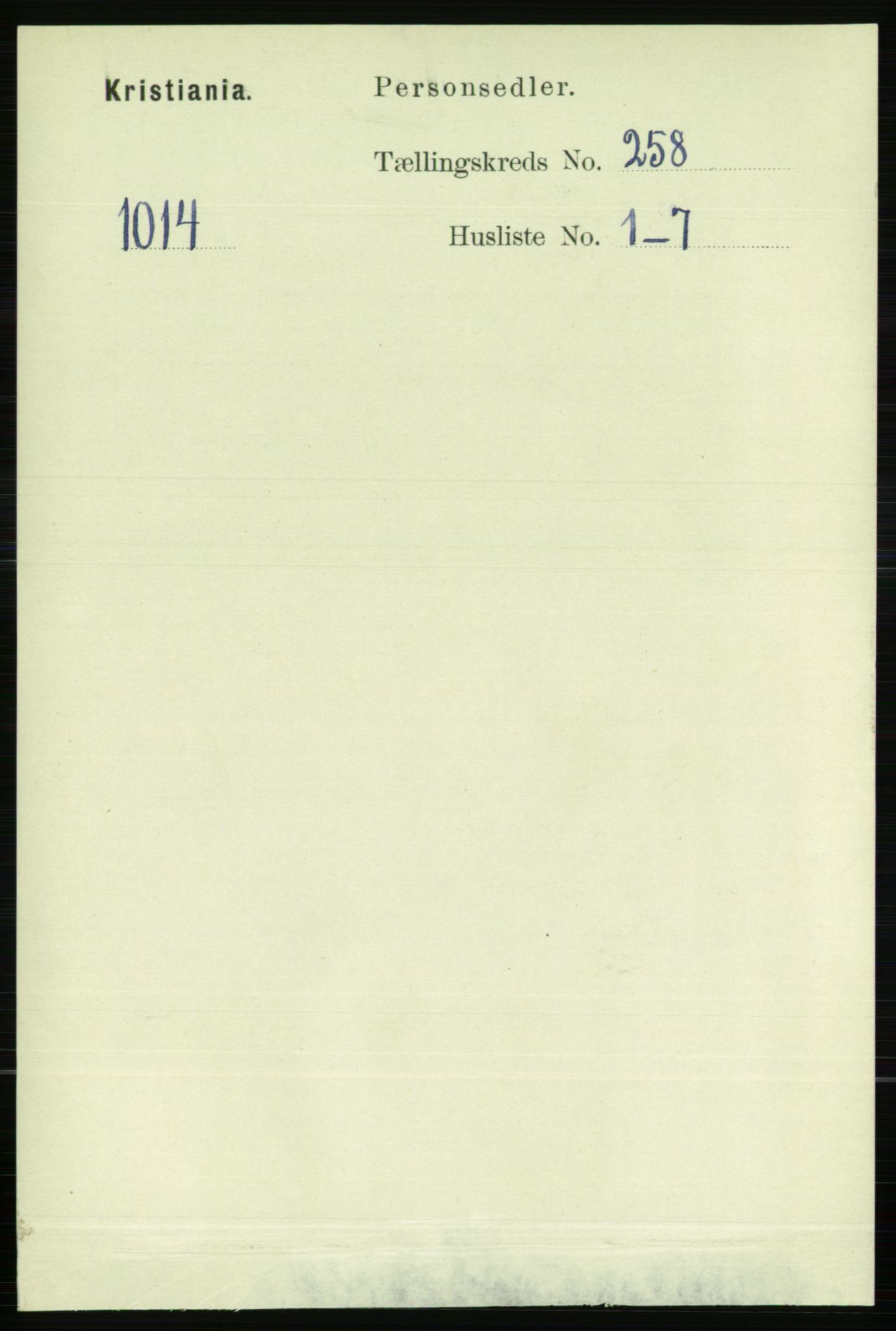 RA, 1891 census for 0301 Kristiania, 1891, p. 157130