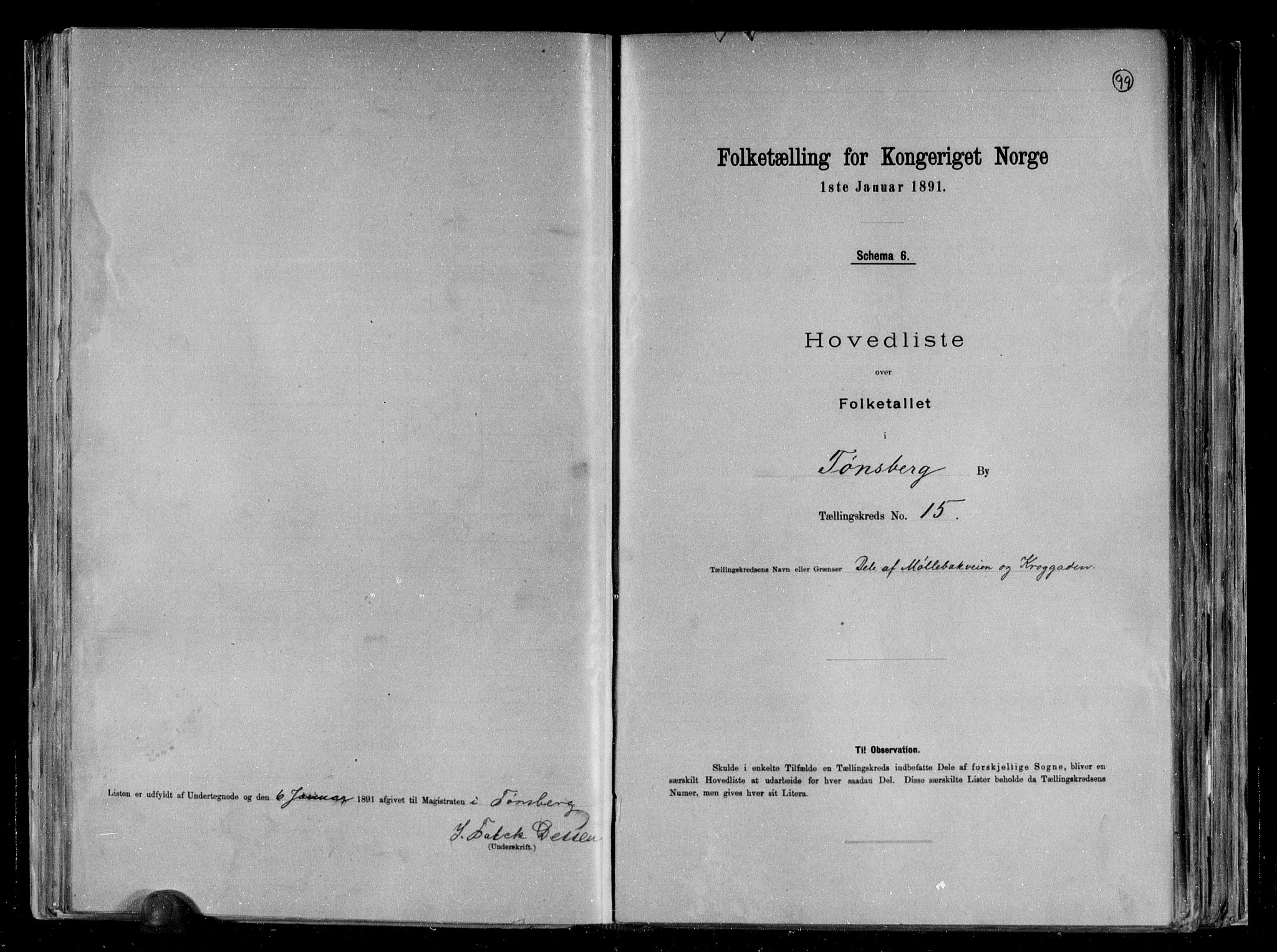 RA, 1891 census for 0705 Tønsberg, 1891, p. 33