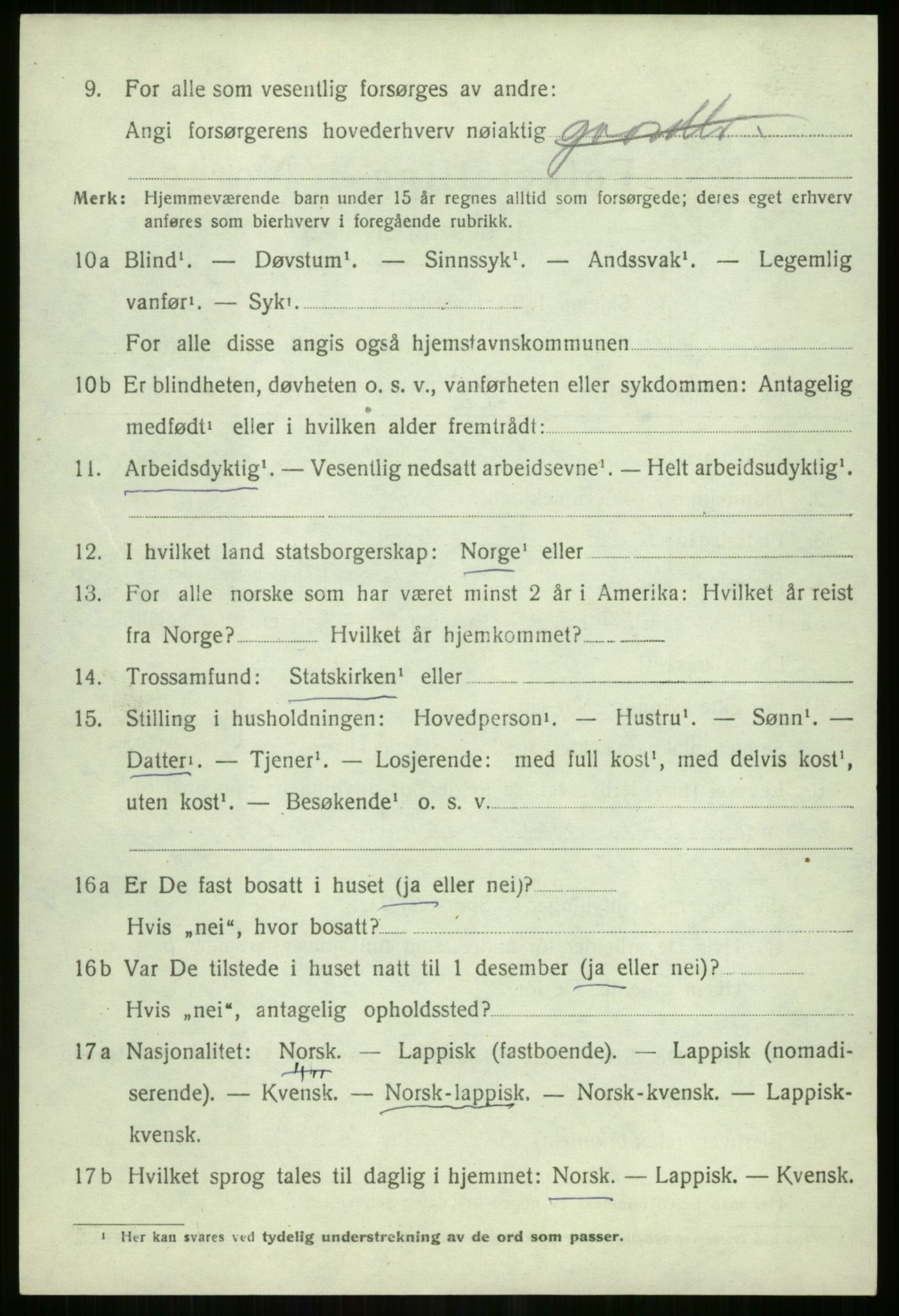 SATØ, 1920 census for Tromsøysund, 1920, p. 10925