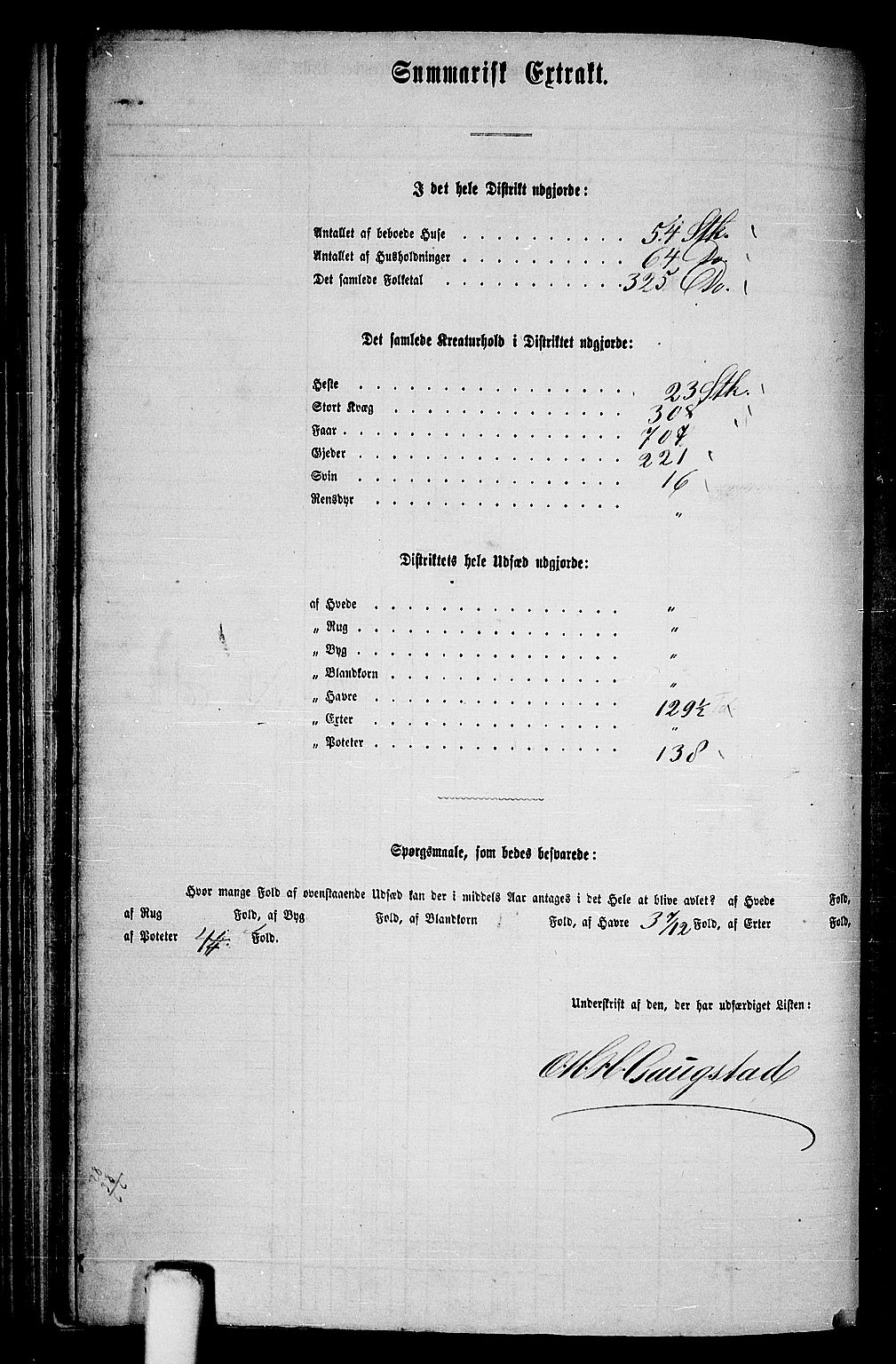 RA, 1865 census for Os, 1865, p. 97