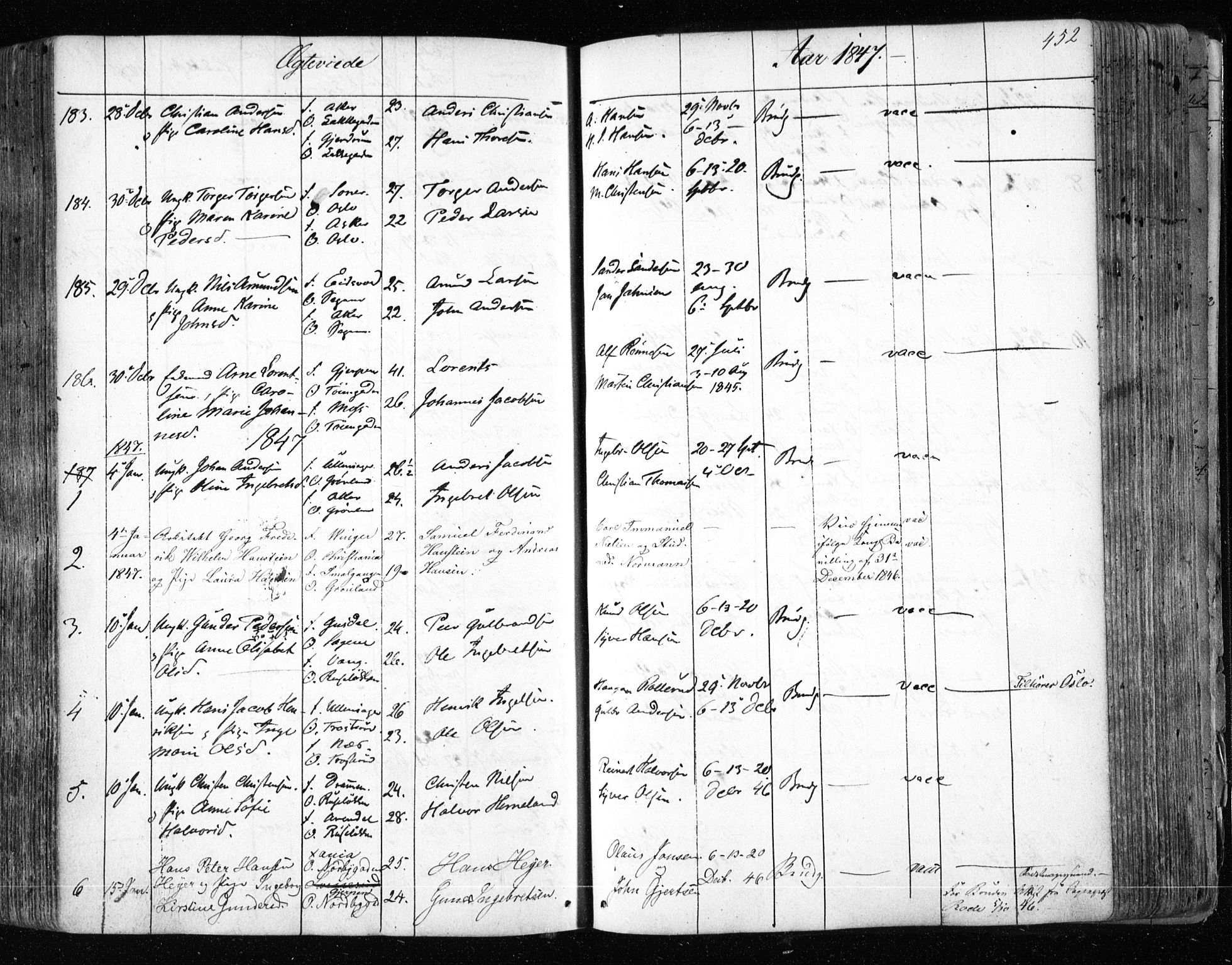Aker prestekontor kirkebøker, SAO/A-10861/F/L0019: Parish register (official) no. 19, 1842-1852, p. 452