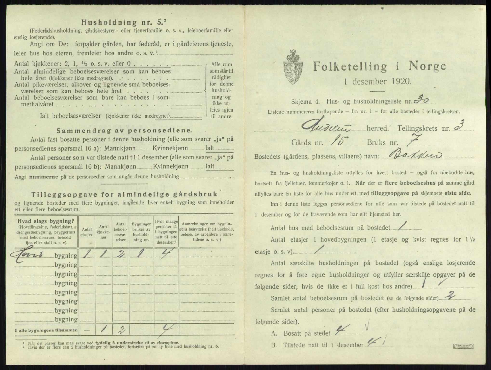 SAKO, 1920 census for Andebu, 1920, p. 239