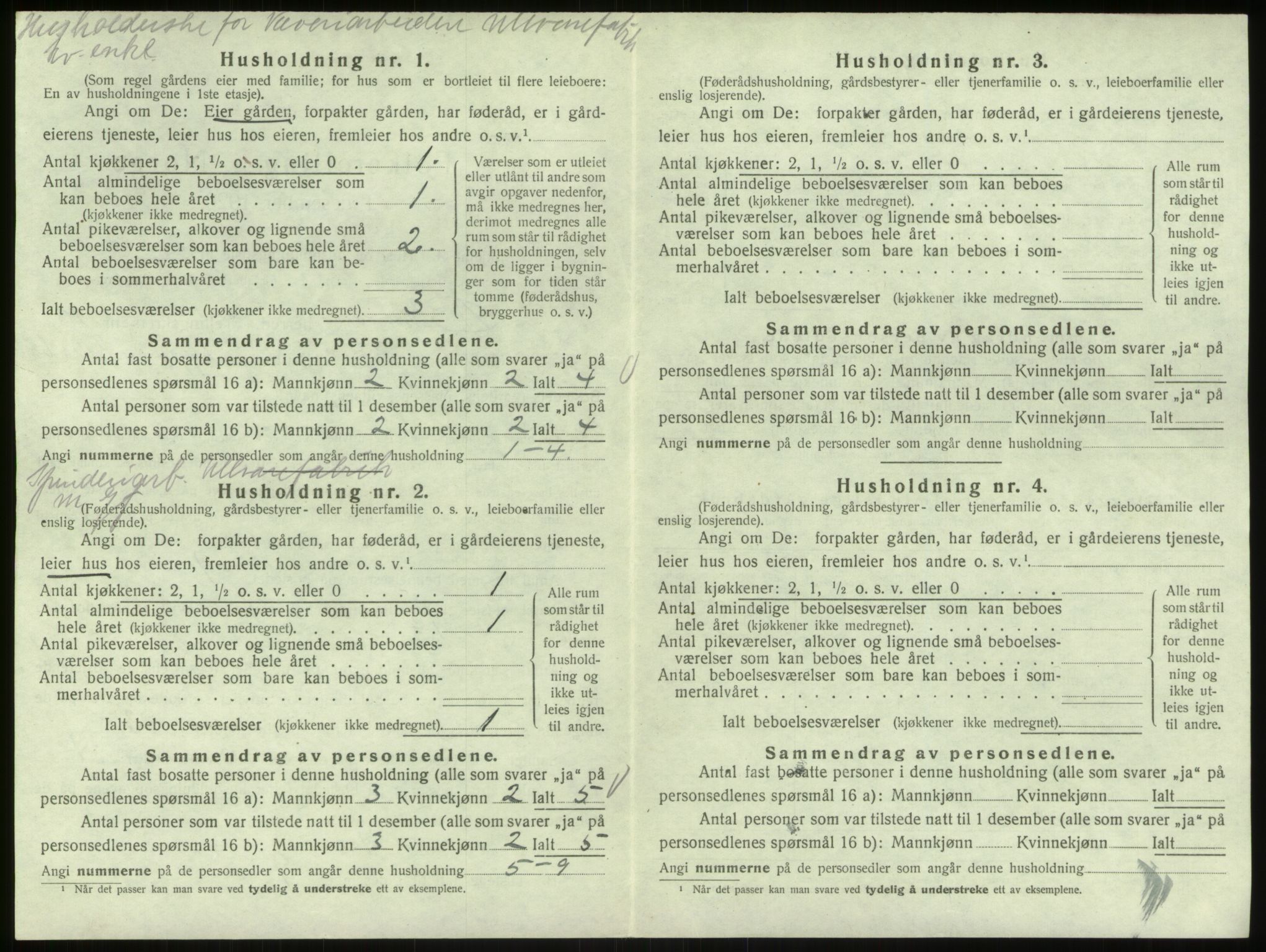 SAB, 1920 census for Bruvik, 1920, p. 817