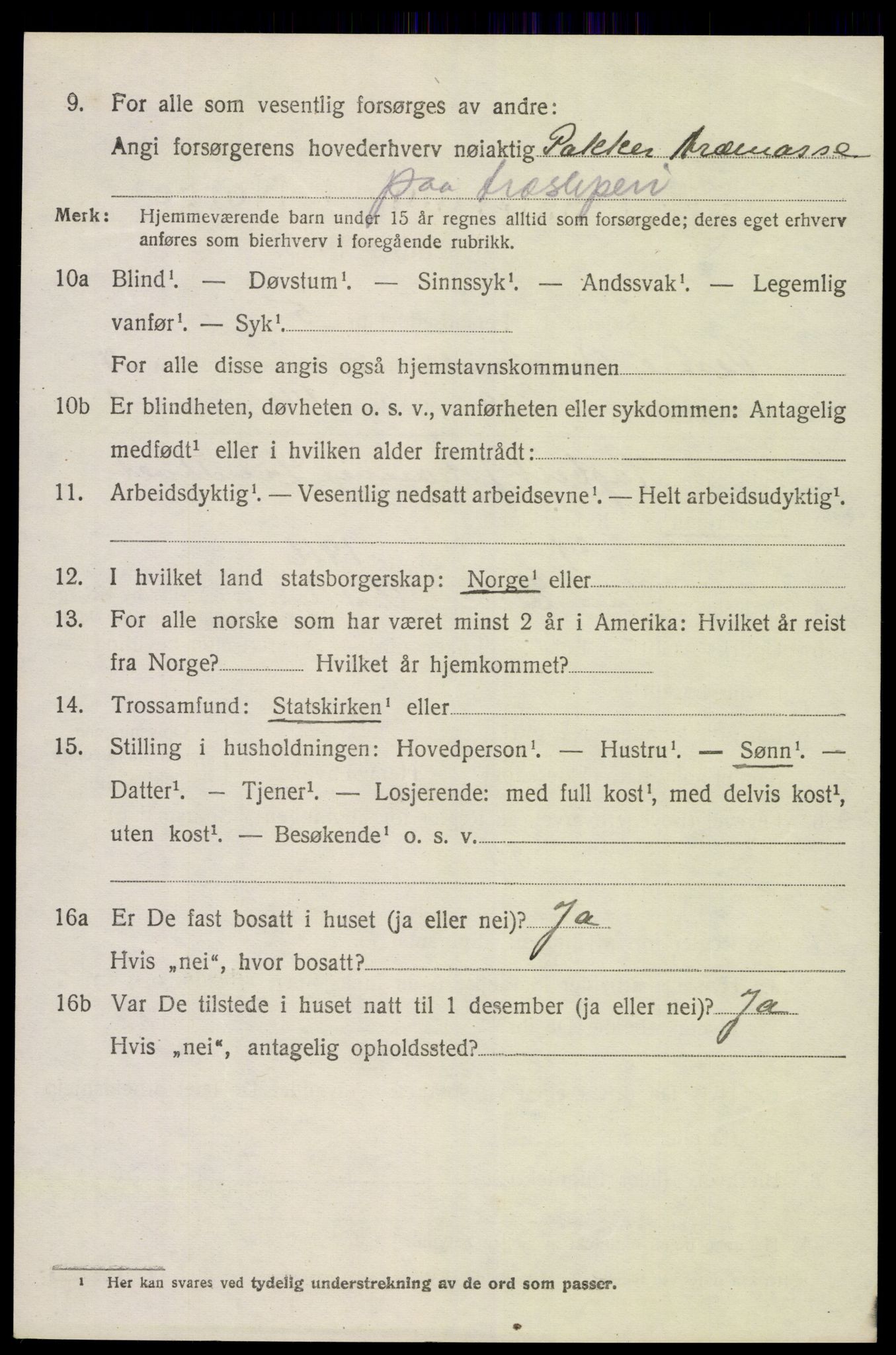 SAK, 1920 census for Vestre Moland, 1920, p. 5204