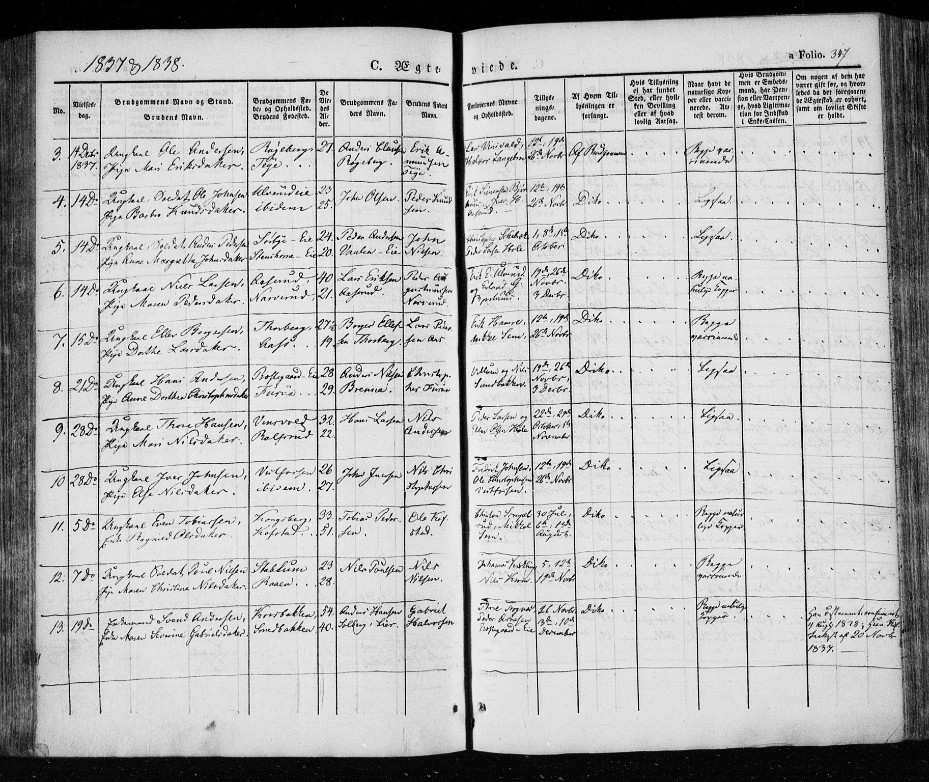 Eiker kirkebøker, AV/SAKO-A-4/F/Fa/L0013a: Parish register (official) no. I 13A, 1832-1845, p. 347