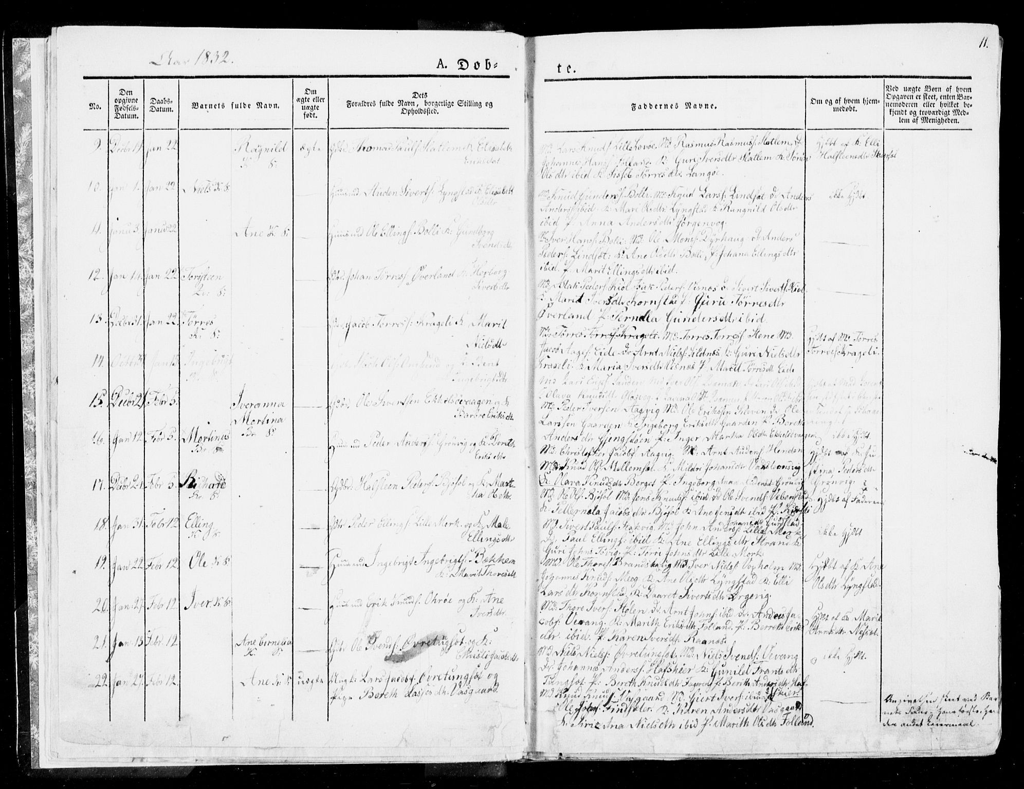 Ministerialprotokoller, klokkerbøker og fødselsregistre - Møre og Romsdal, AV/SAT-A-1454/568/L0803: Parish register (official) no. 568A10, 1830-1853, p. 11