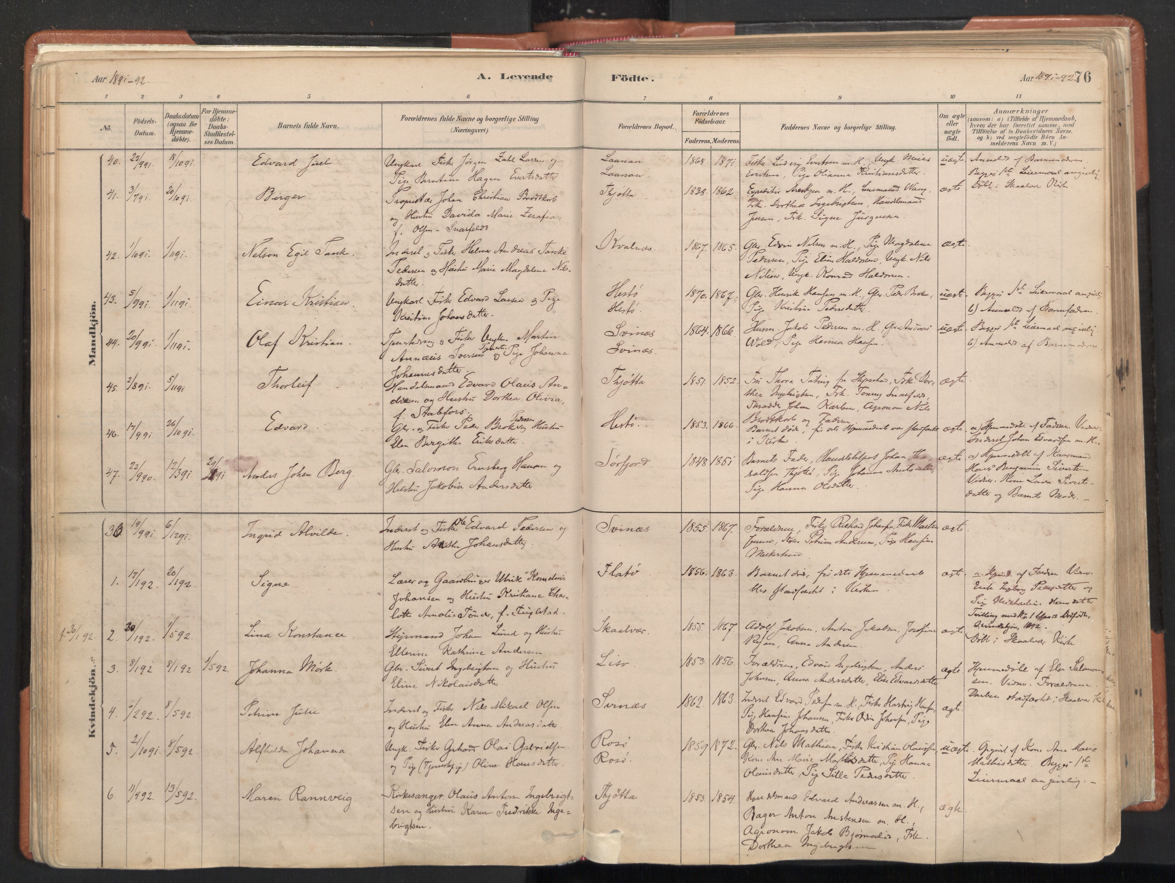 Ministerialprotokoller, klokkerbøker og fødselsregistre - Nordland, SAT/A-1459/817/L0264: Parish register (official) no. 817A04, 1878-1907, p. 76