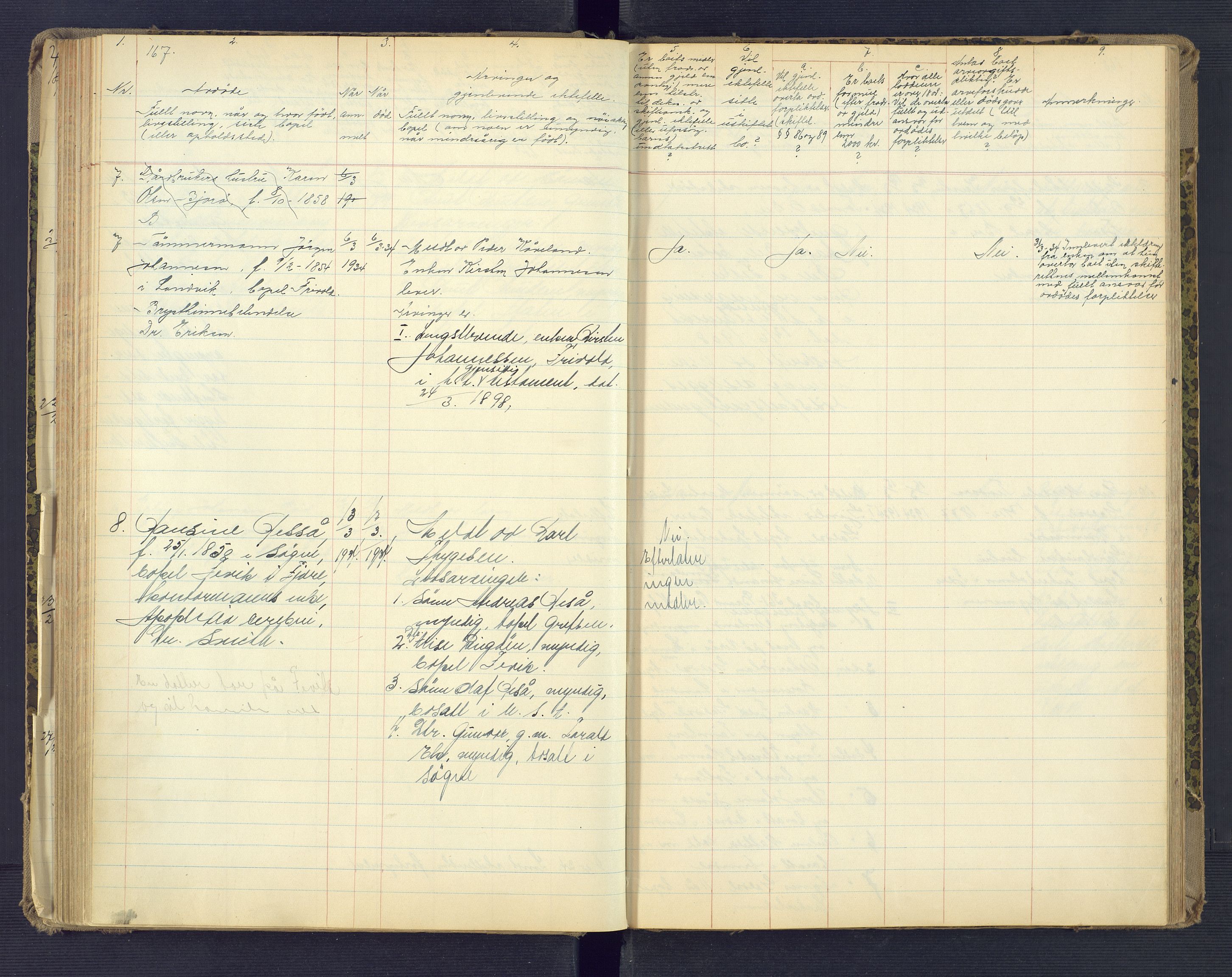 Landvik og Fjære lensmannskontor, AV/SAK-1241-0027/F/Fe/L0003: Anmeldte dødsfall nr 32, 1926-1935, p. 167